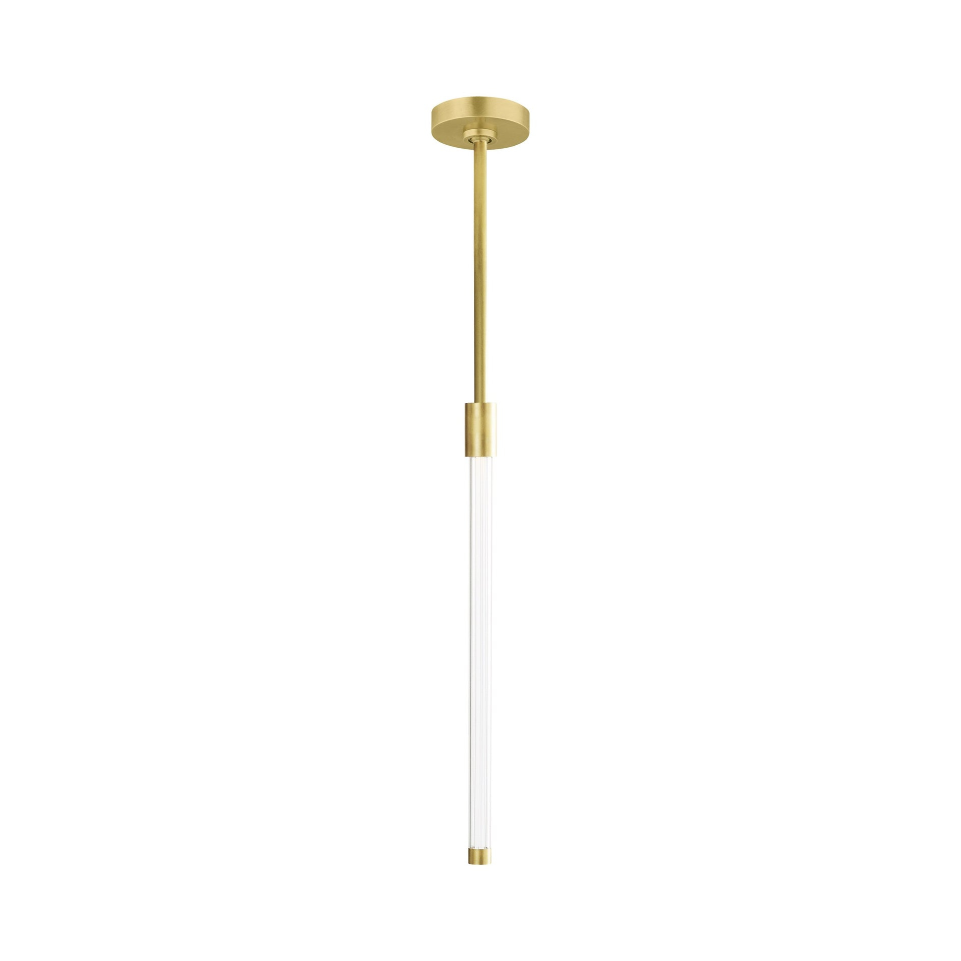 Ecliptic Natural Brass LED Pendant with Clear Glass Diffusion