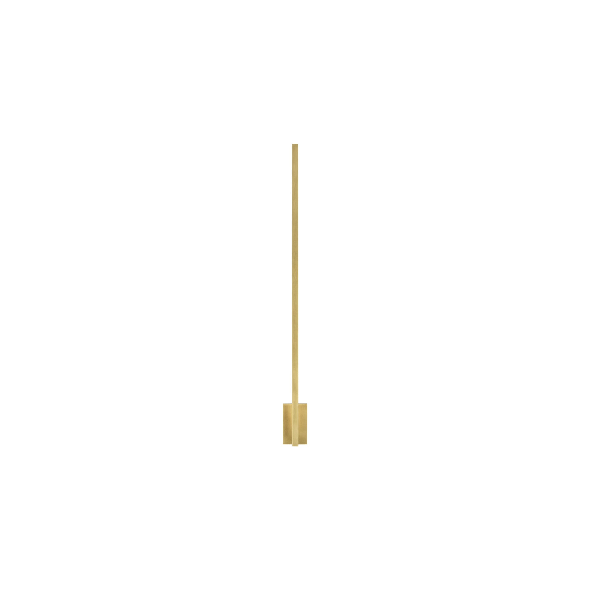 Stagger Sleek Dimmable LED Brass Wall Sconce 37.1" H