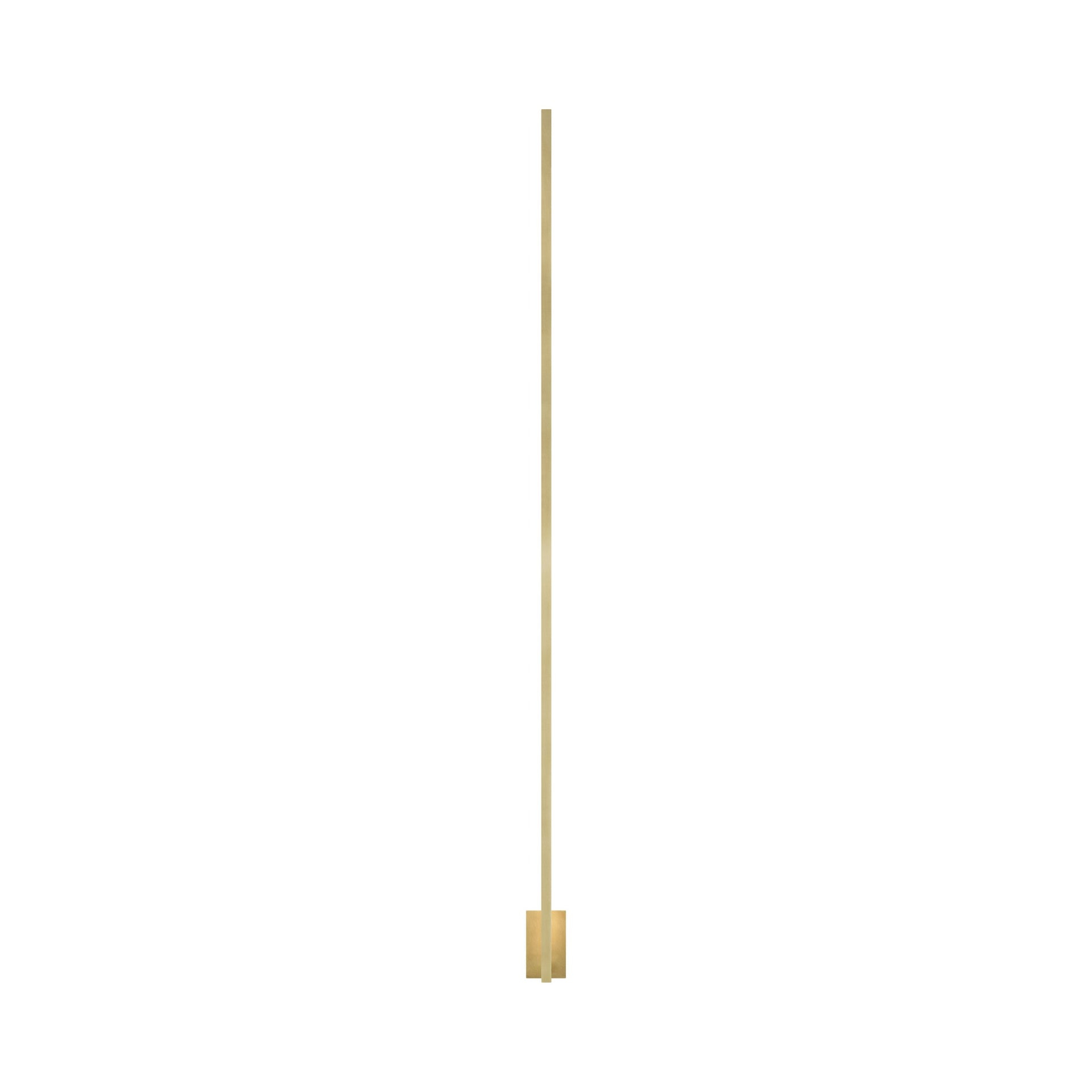 Sleek Natural Brass Dimmable LED Sconce 64.1" High