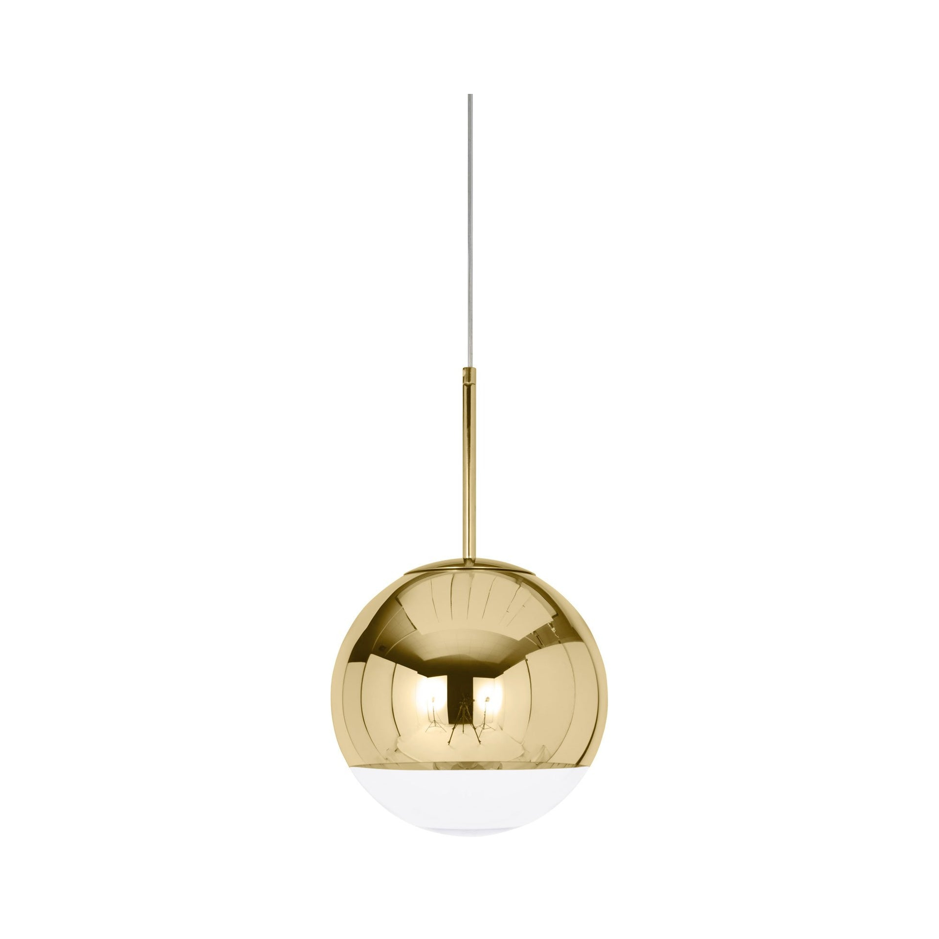 Elegant Gold 25cm Globe Pendant Light with Soft Beam Projection