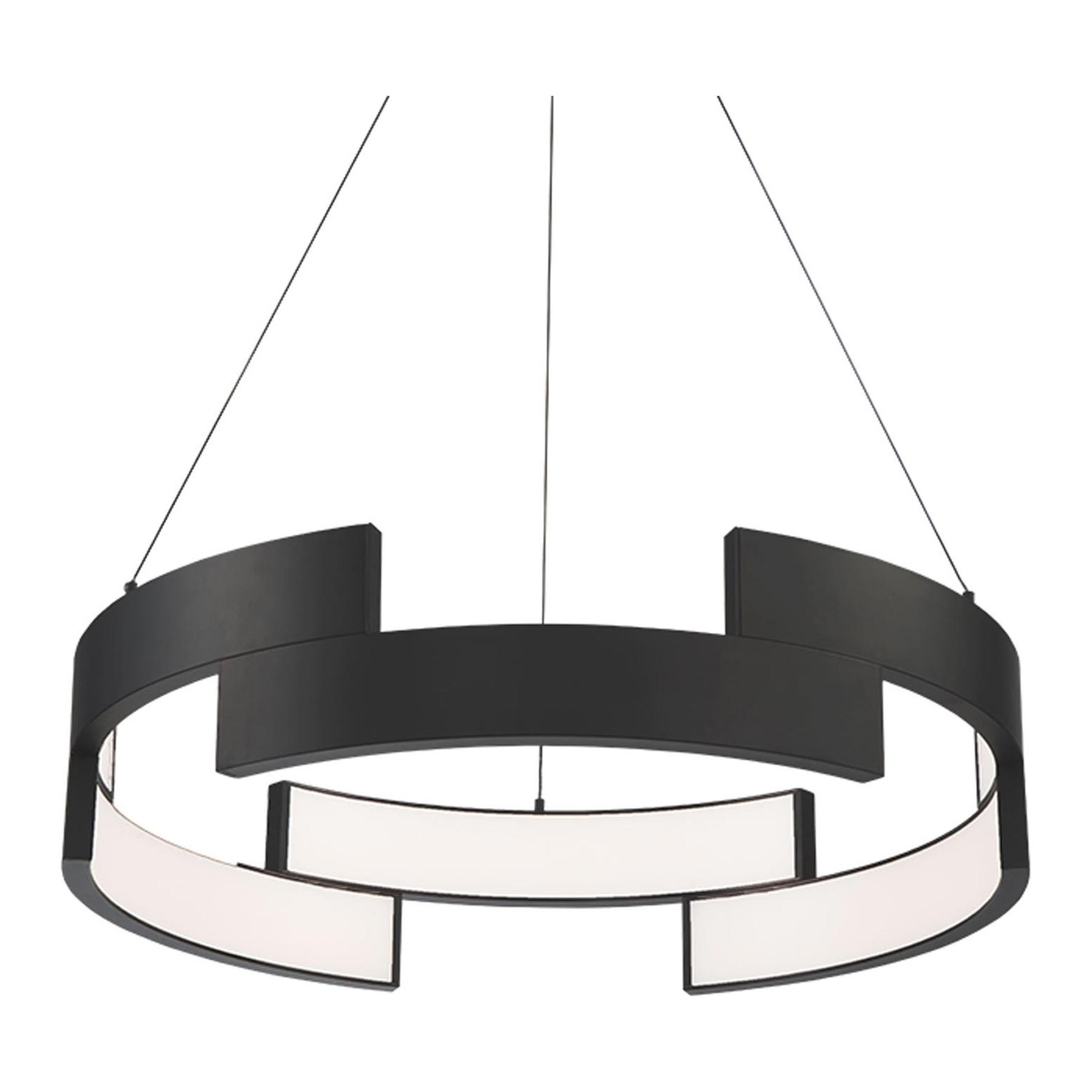 WAC Lighting Trap 38" LED 3000K Contemporary Aluminum Pendant in Black