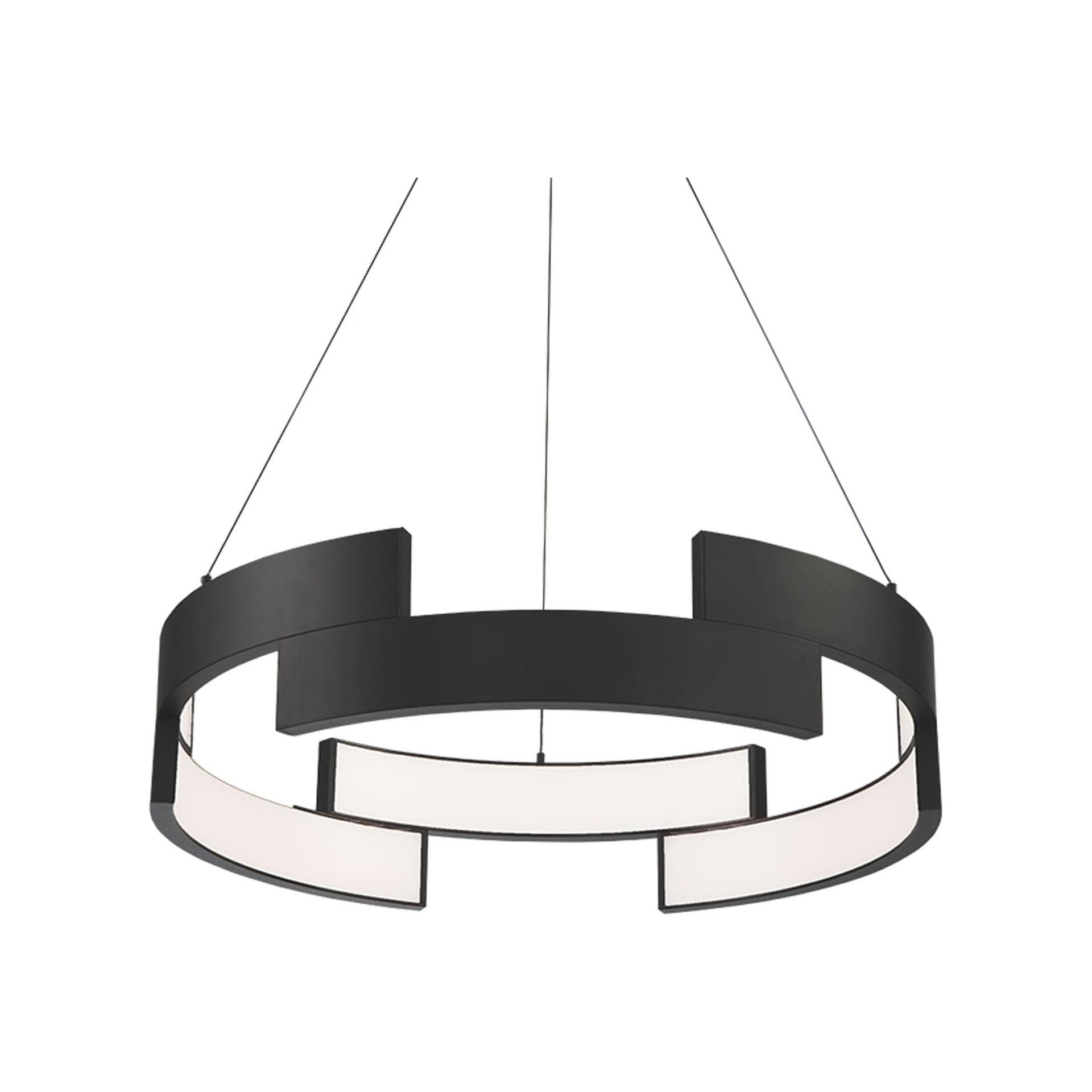 WAC Lighting Trap 20" LED 3000K Contemporary Aluminum Pendant in Black