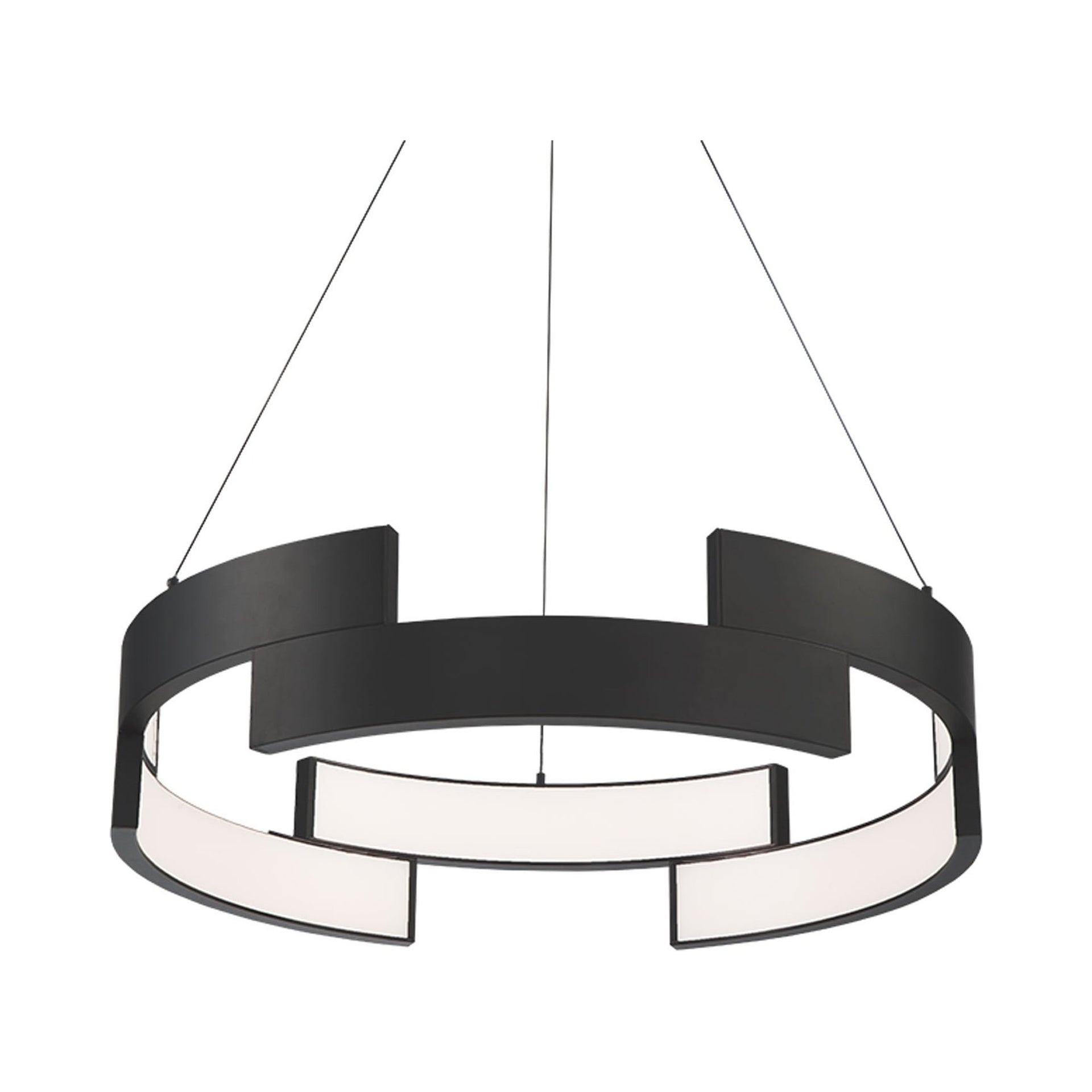 Black Glass LED Indoor/Outdoor Pendant Light