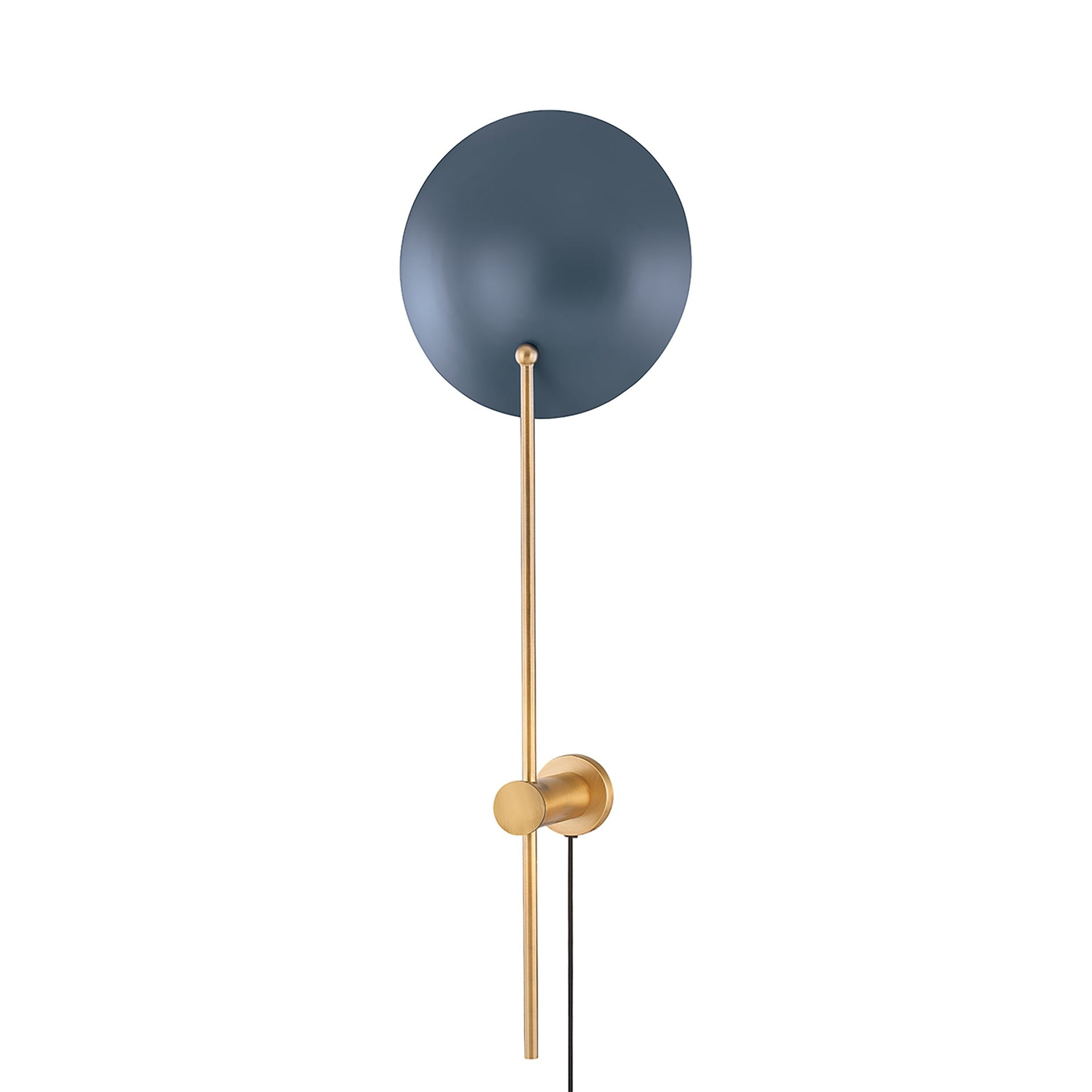 Sereno Plug-In Sconce - Blue and Brass