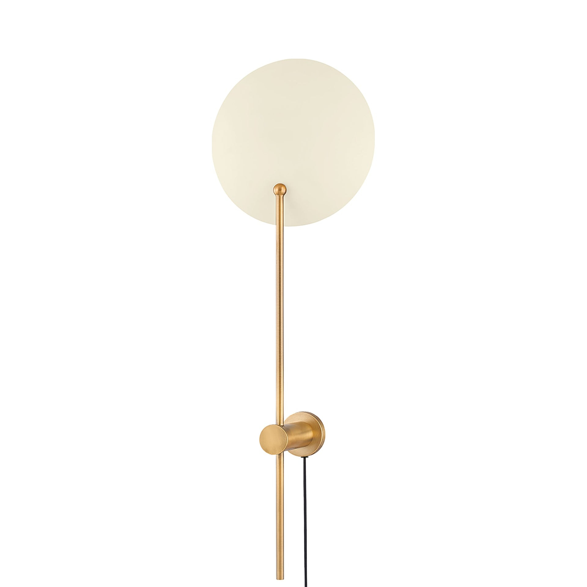 Sereno Plug-In Sconce - Cream and Brass