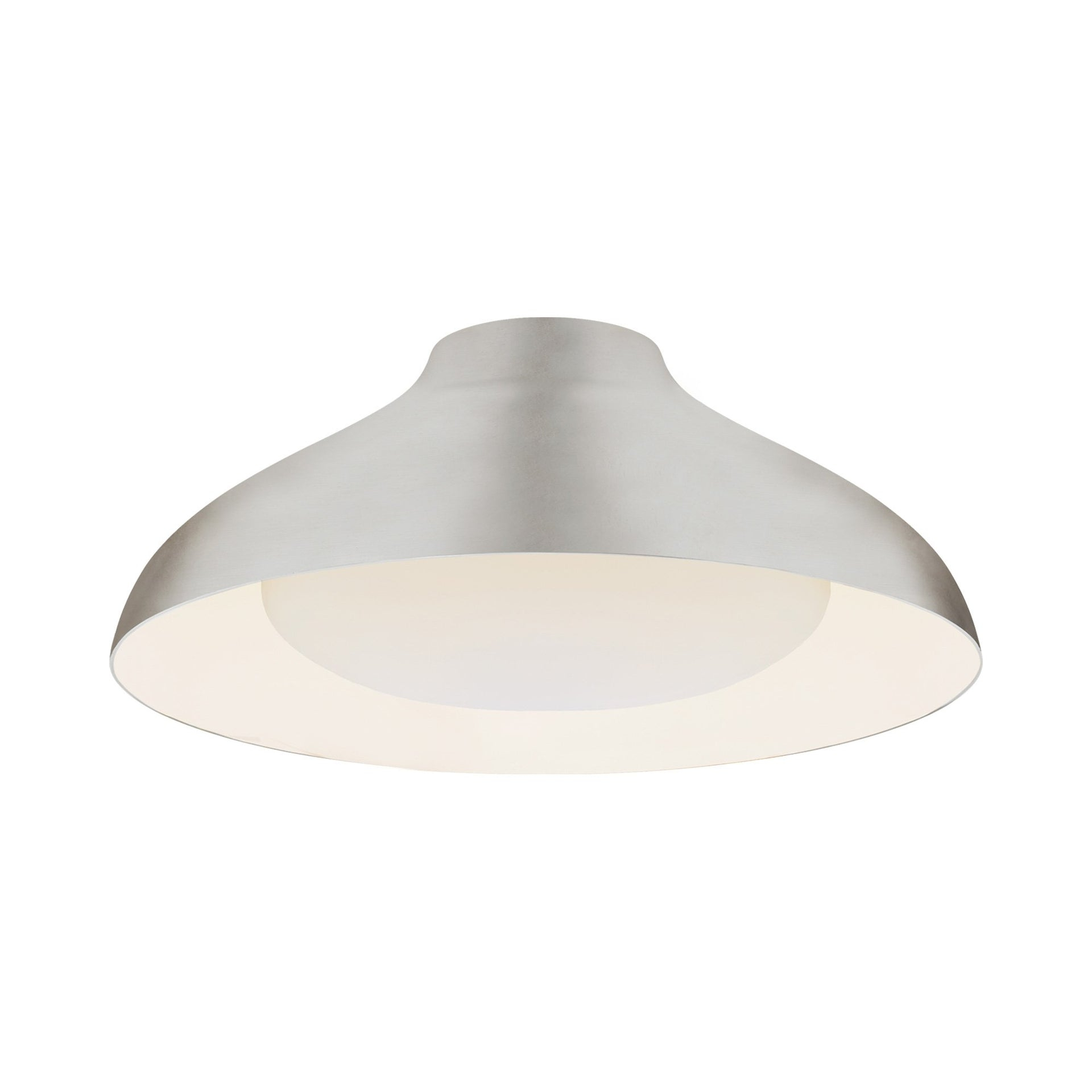 AERIN Agnes Burnished Silver Leaf LED Flush Mount, 7" x 18"