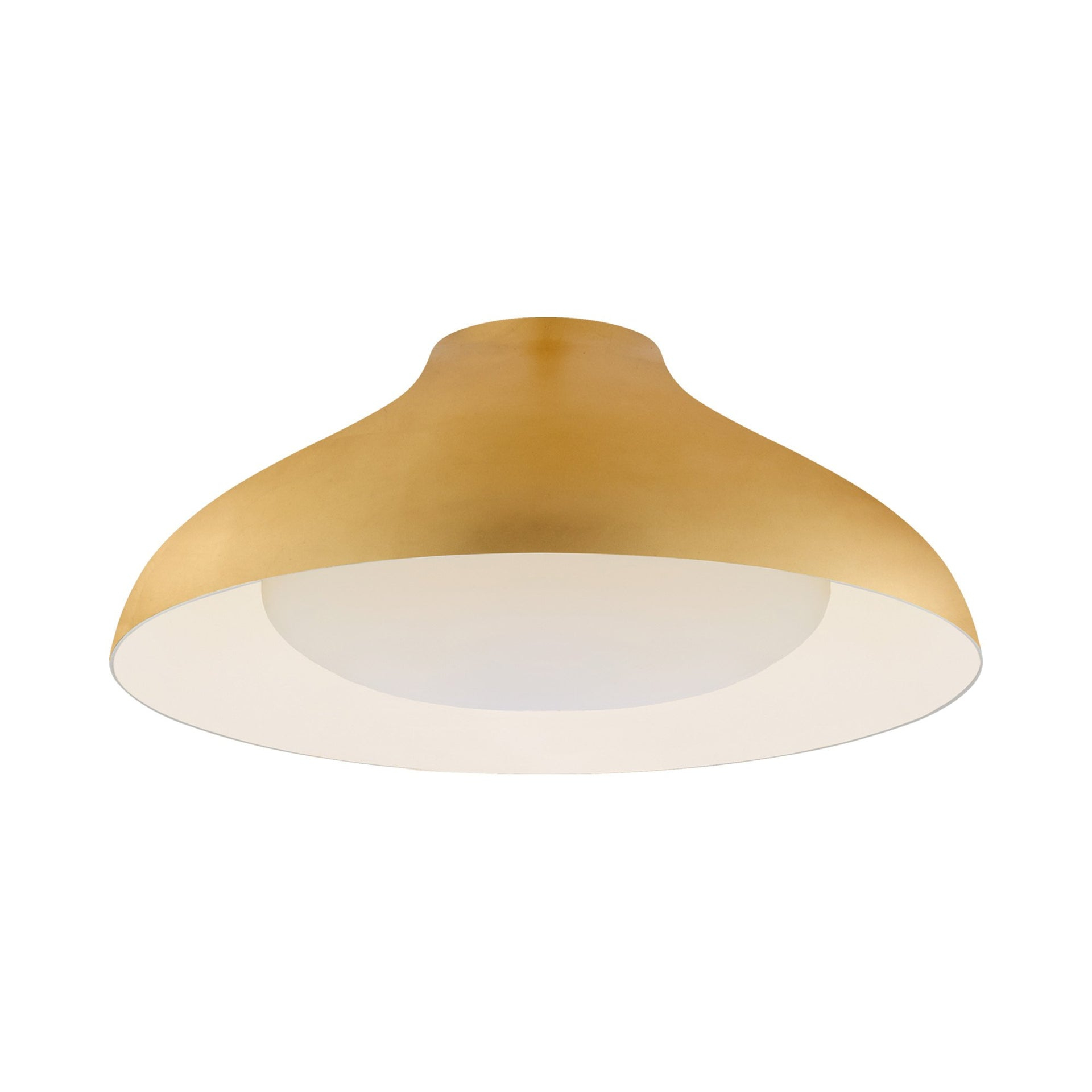 Gold 18" Glass LED Flush Mount Ceiling Light