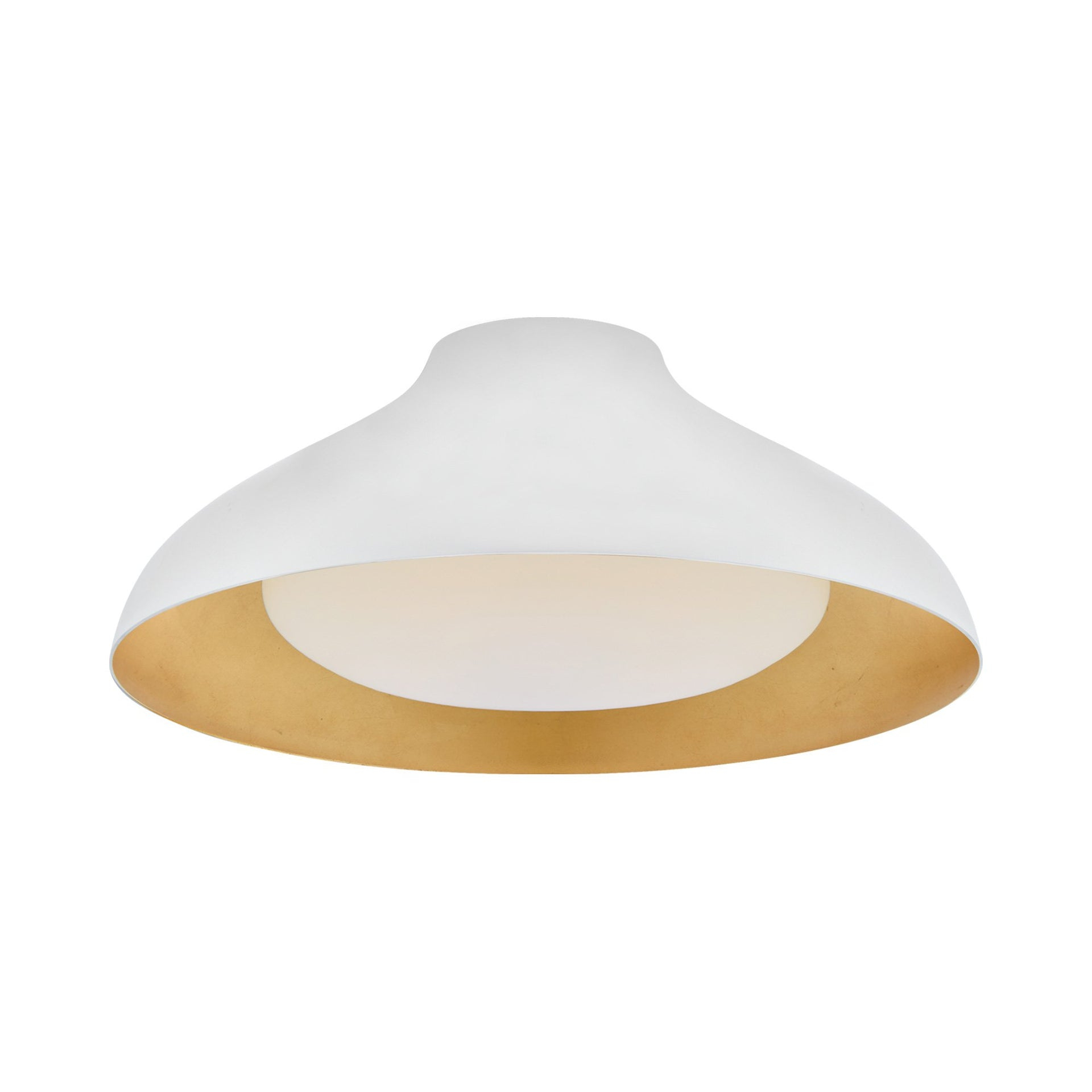 Agnes Plaster White 18-inch LED Flush Mount with Soft White Glass