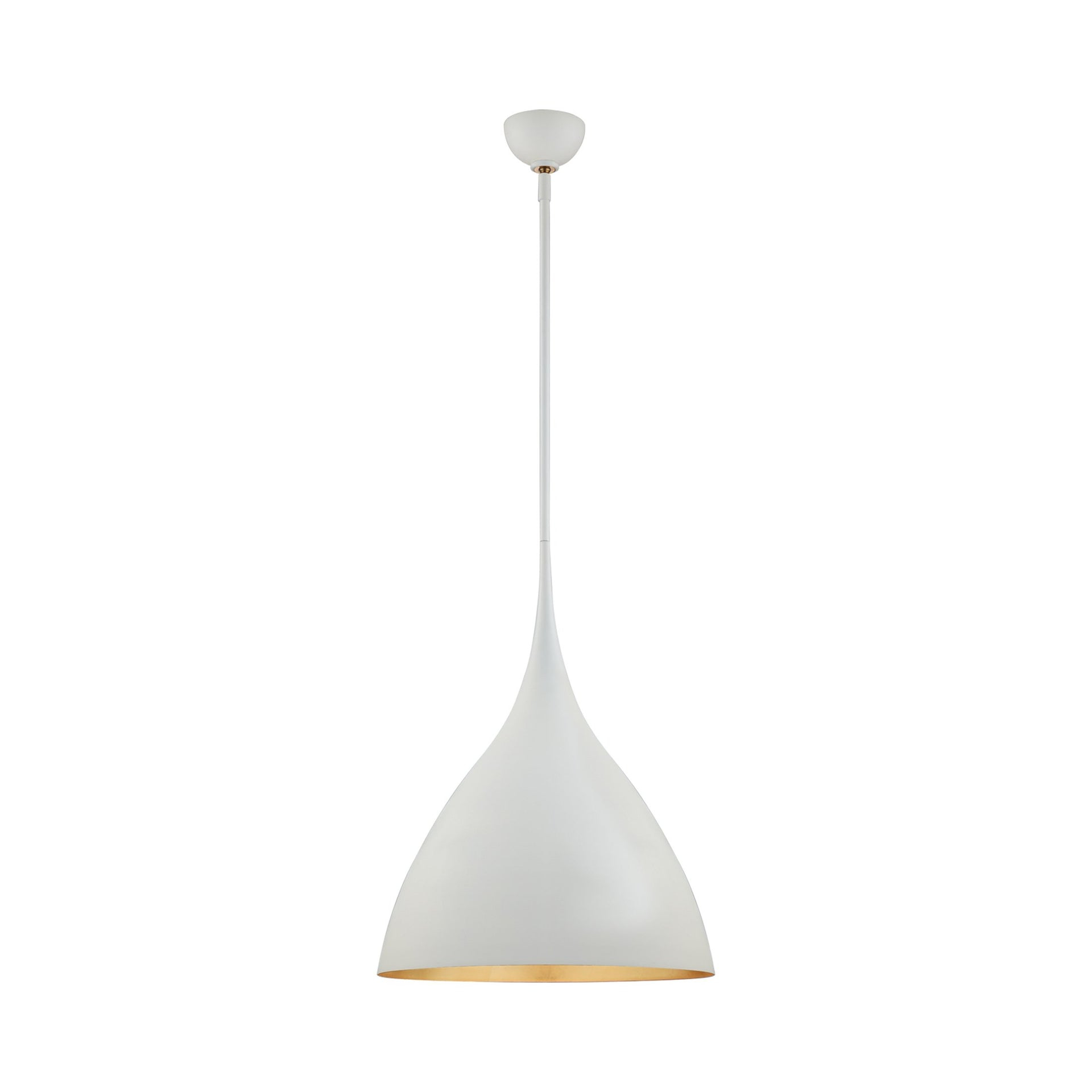 Plaster White Agnes Medium 22.75" Pendant with Gild Interior