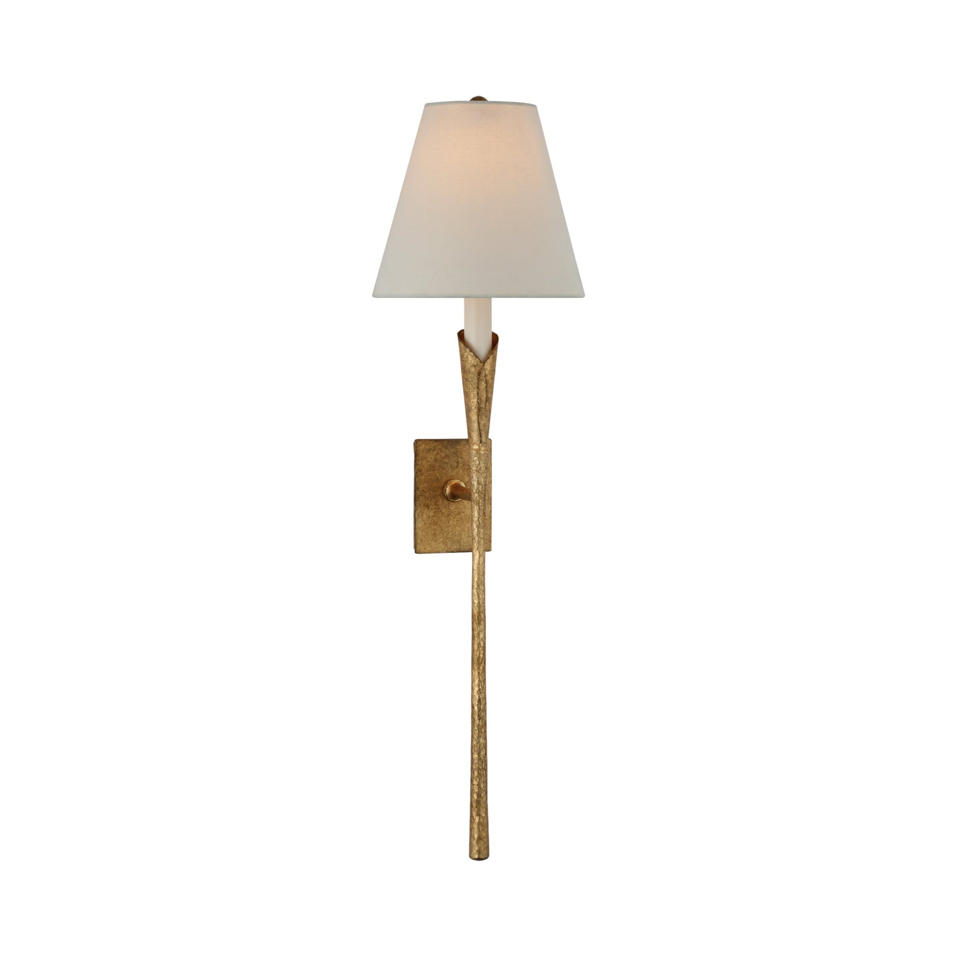 Aiden Large Tail Nickel Sconce, Dimmable Direct Wired, 32 in