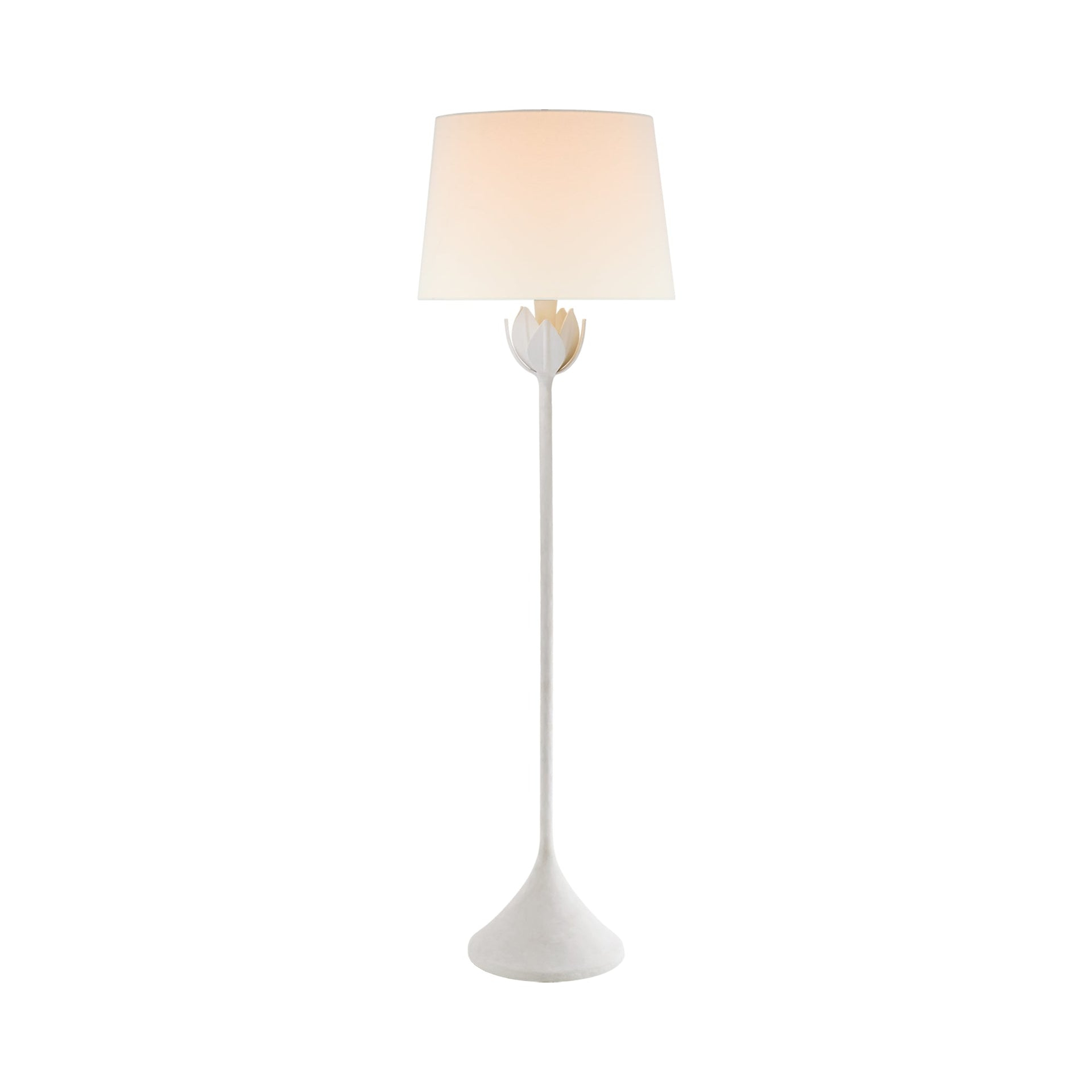 Alberto Edison-Style Adjustable 60" Outdoor Floor Lamp in Plaster White