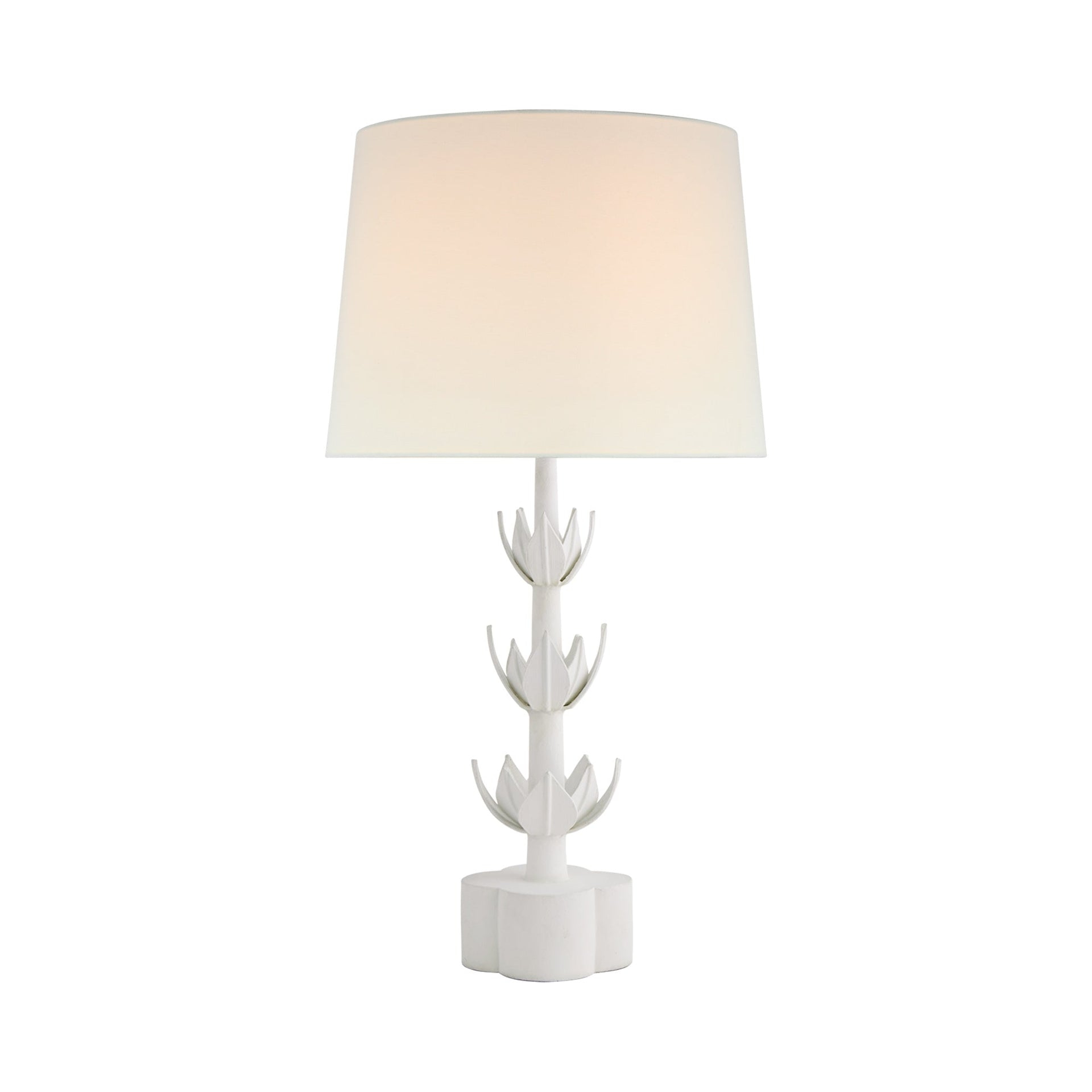 Alberto Triple Edison-Inspired Outdoor Table Lamp in Plaster White