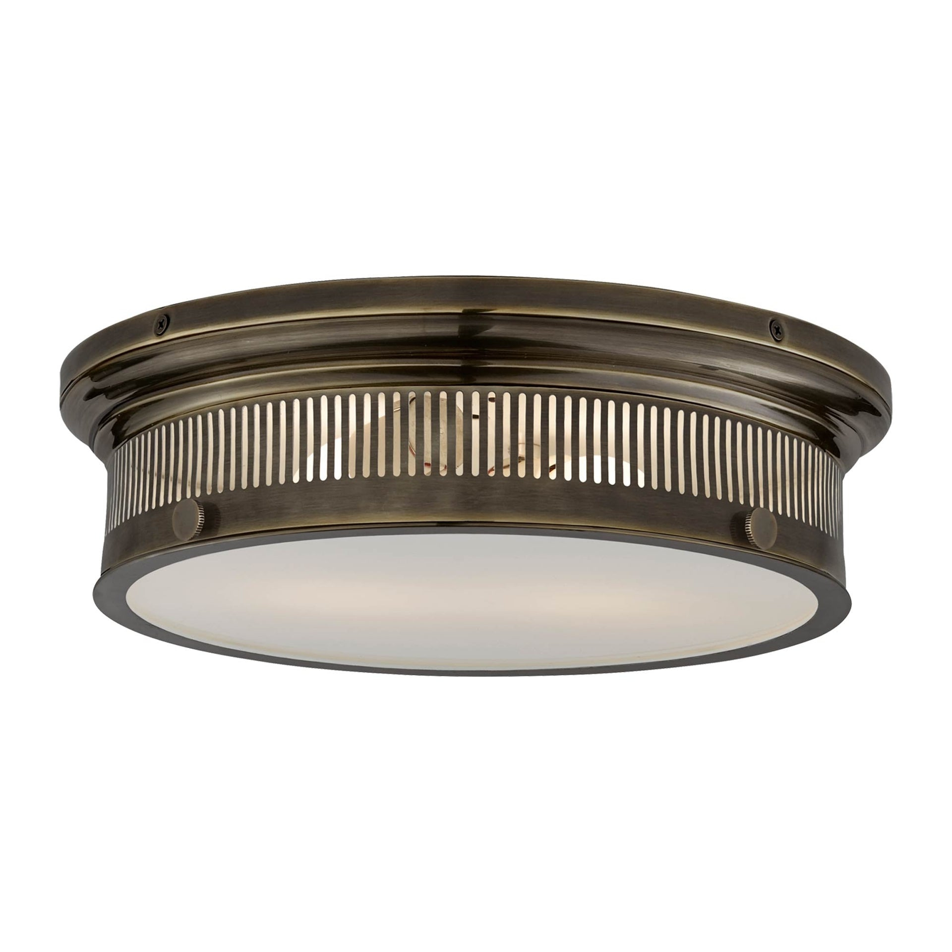 Alderly Bronze Glass 16" Flush Mount Ceiling Light