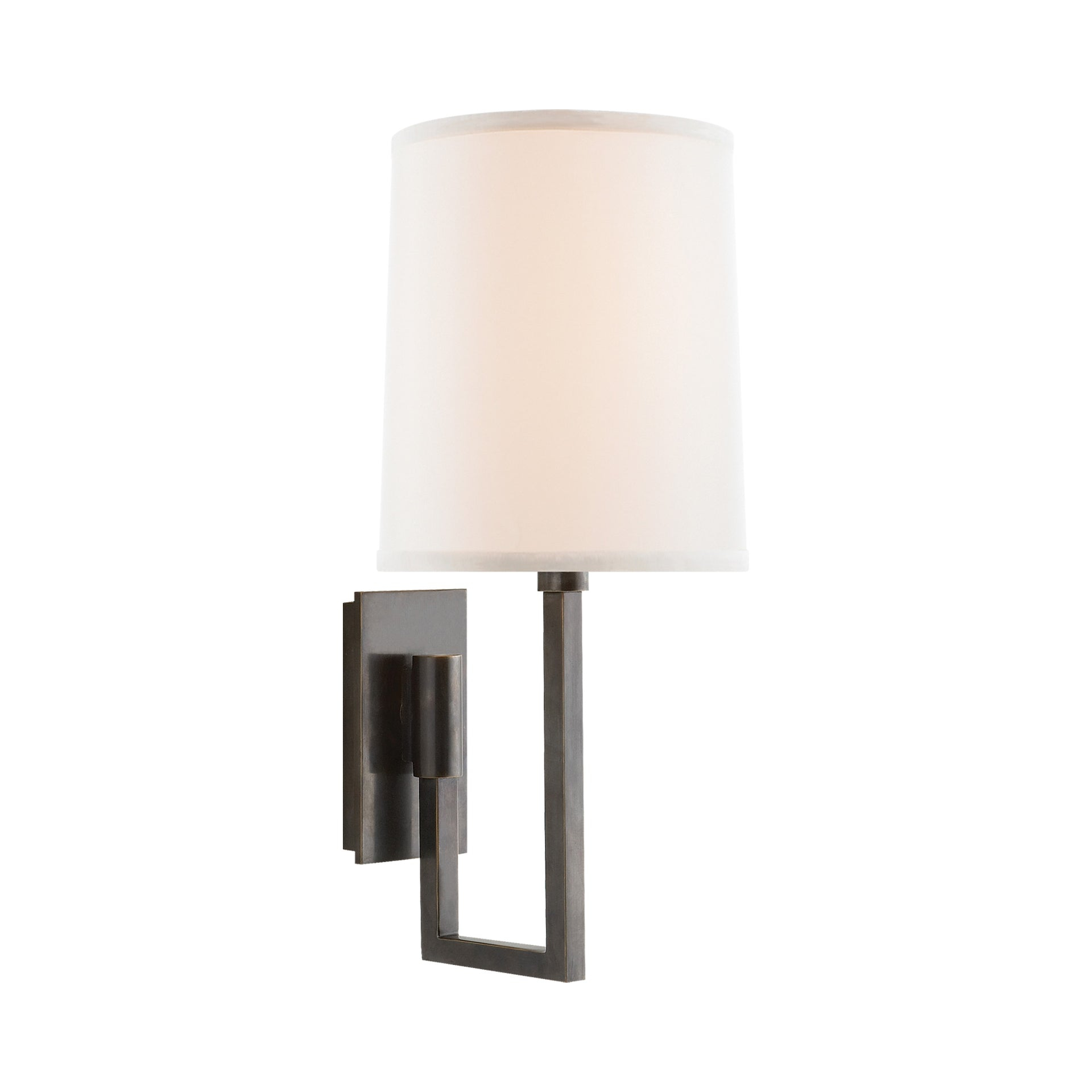 Bronze 14.5" Dimmable Wall Sconce with Ivory Linen Shade