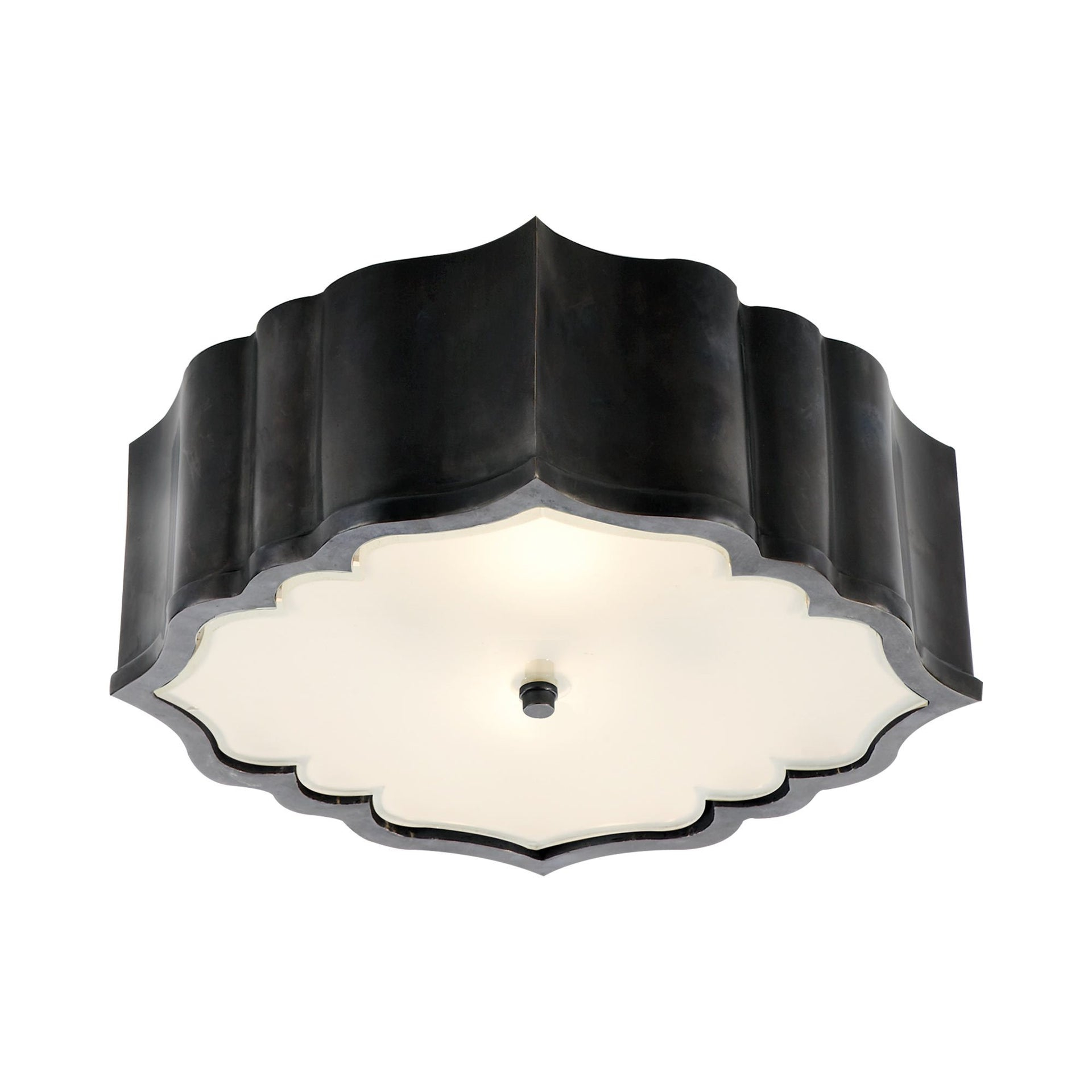 Balthazar Gun Metal Geometric 3-Light Flush Mount