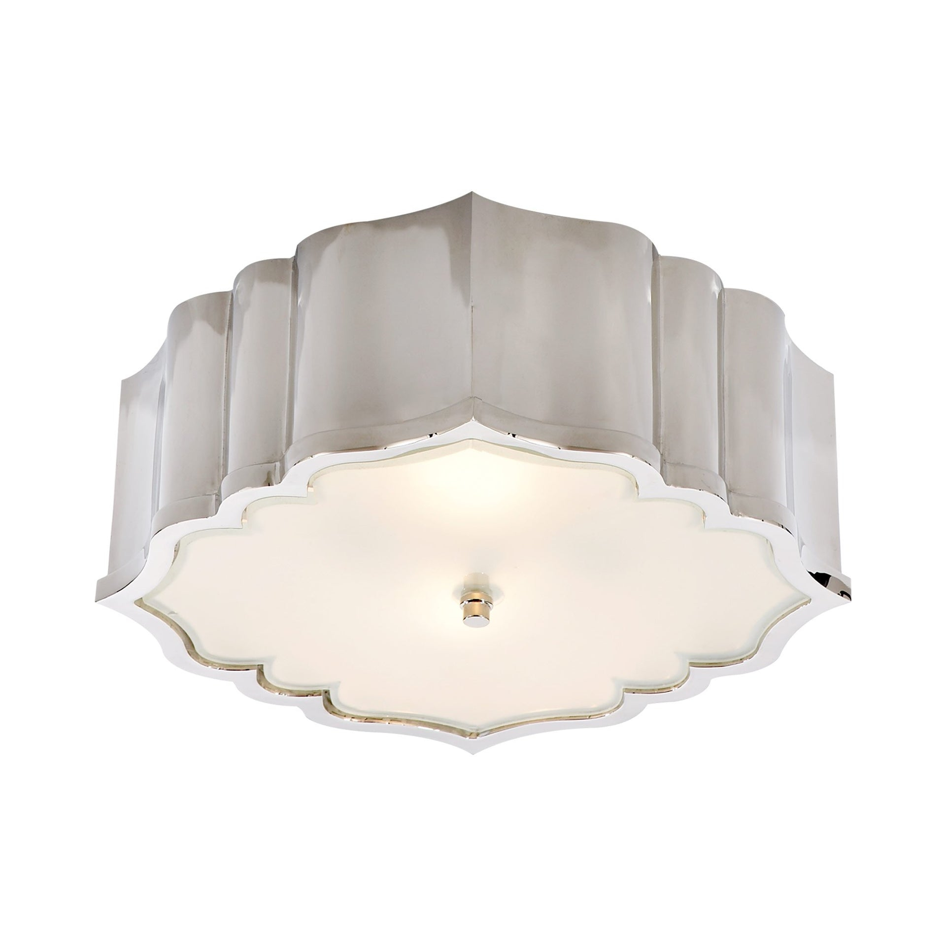 Balthazar Polished Nickel 3-Light Flush Mount Ceiling Fixture