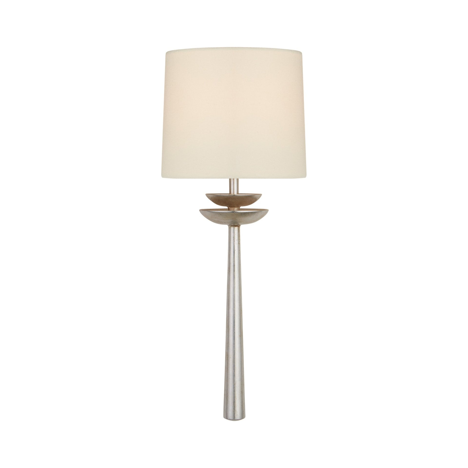Silver and White Dimmable Direct Wired Electric Sconce