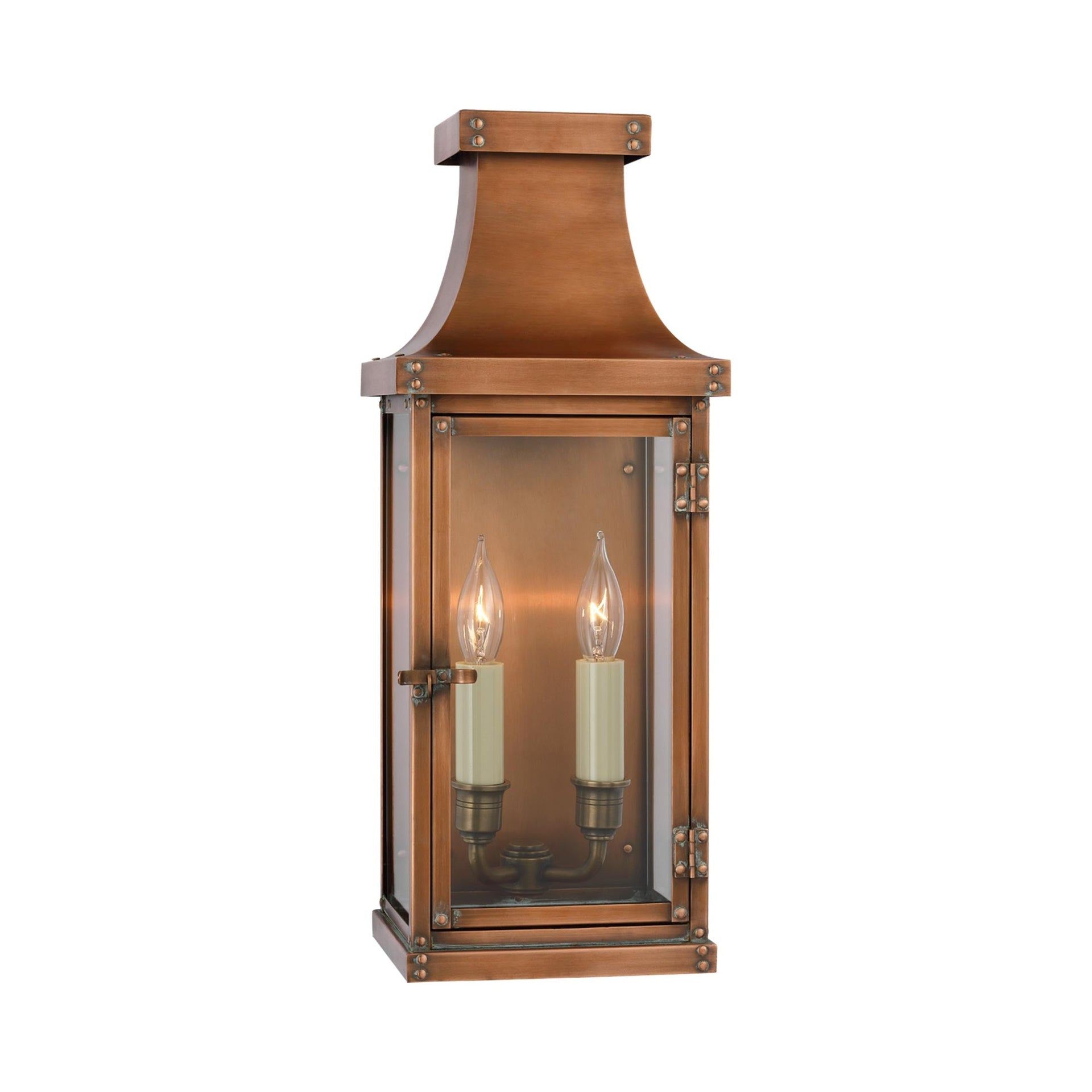 Bedford Natural Copper Dimmable Outdoor Wall Lantern