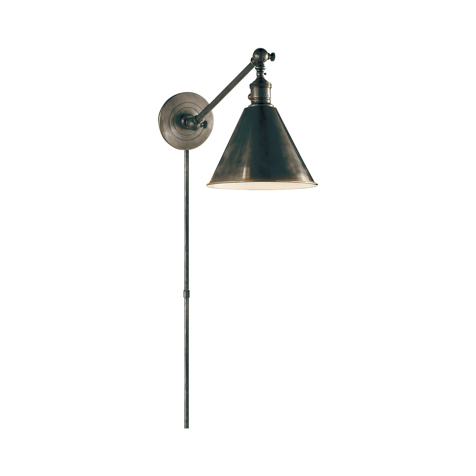 Boston Elegance Bronze Dimmable Library Sconce, 11" Height