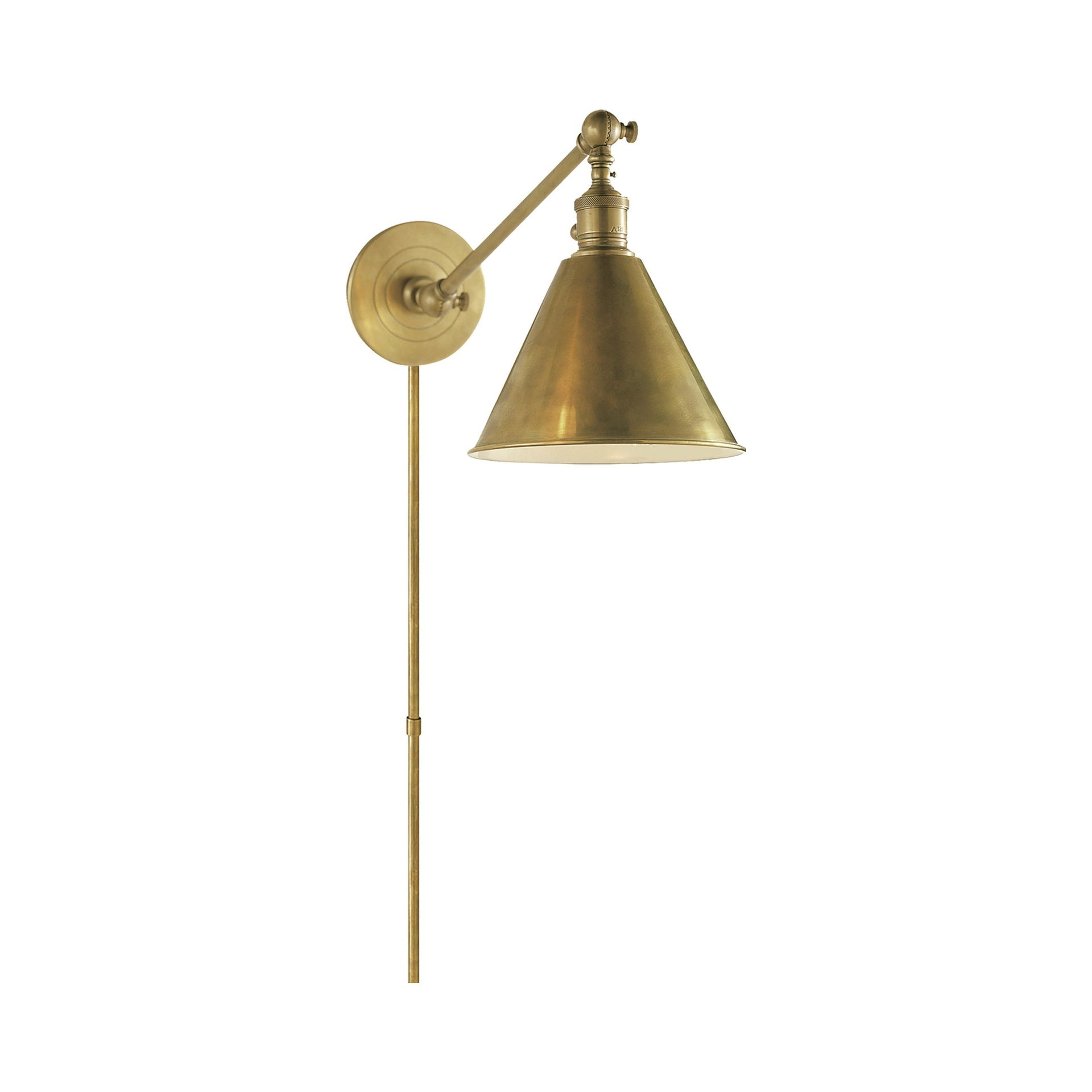 Elegant 11'' Dimmable Brass & Bronze Library Sconce