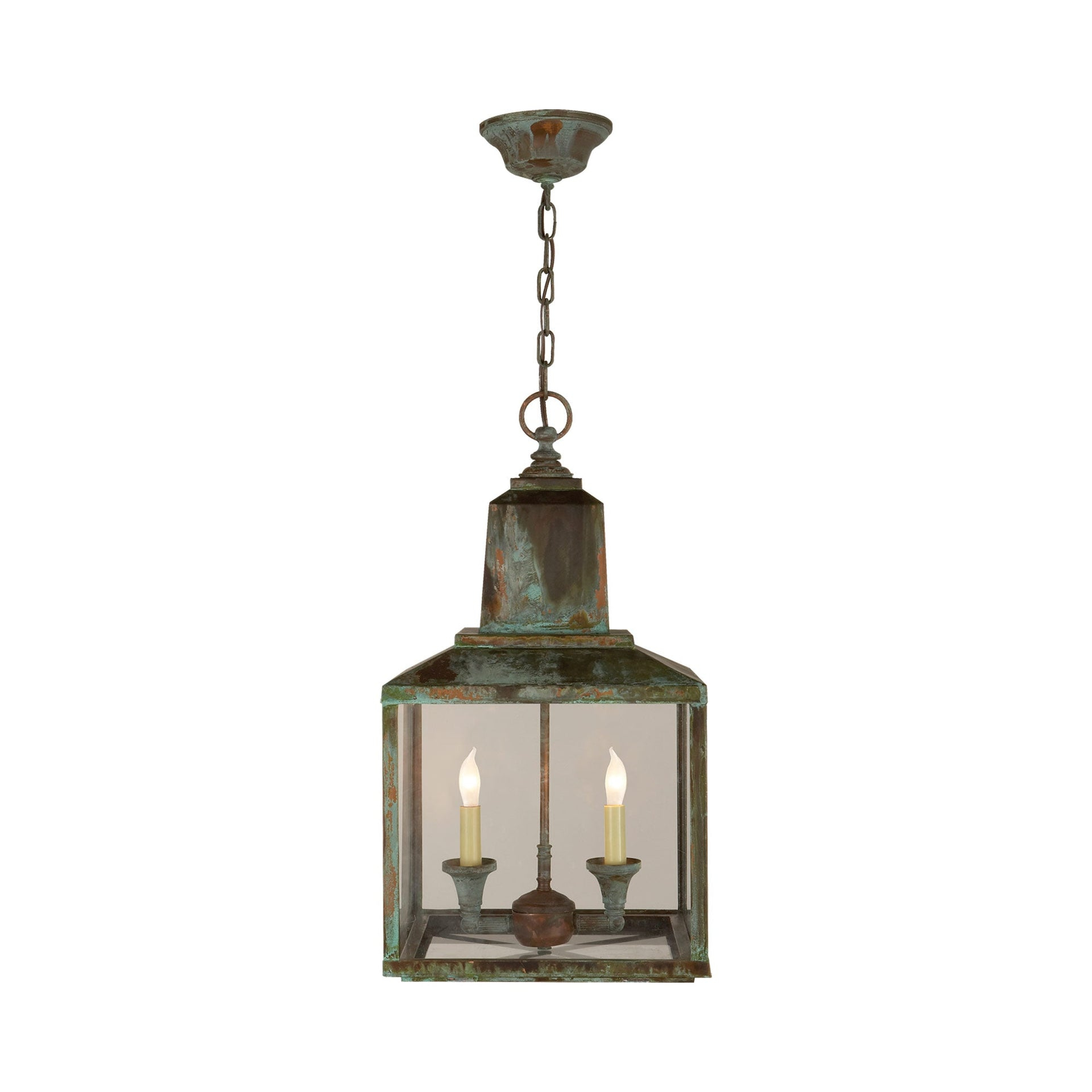 Brantley Aged Verdigris 21.5" Indoor/Outdoor Hanging Lantern