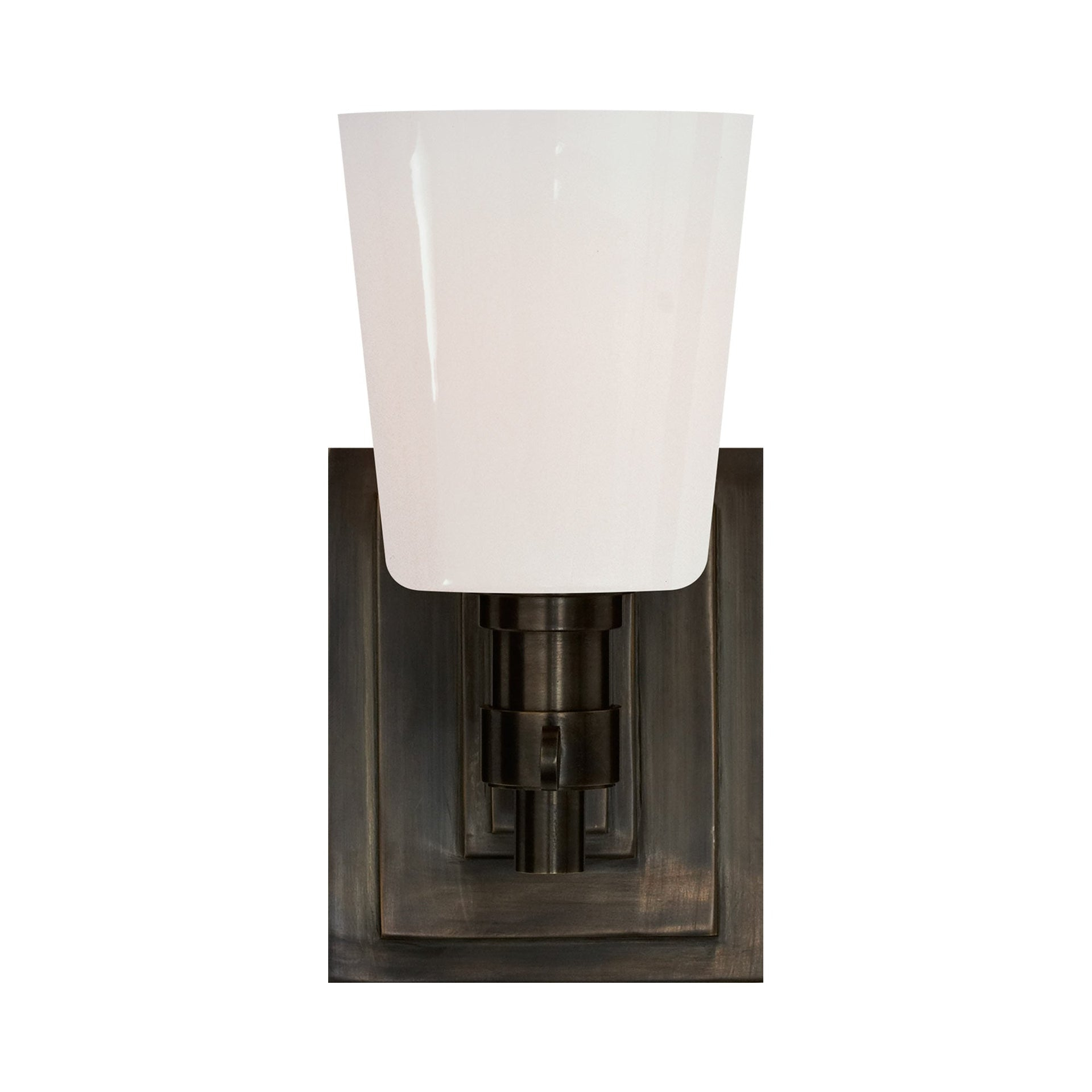 Bryant Modern 8" Outdoor Bronze & Black Direct Wired Bath Sconce