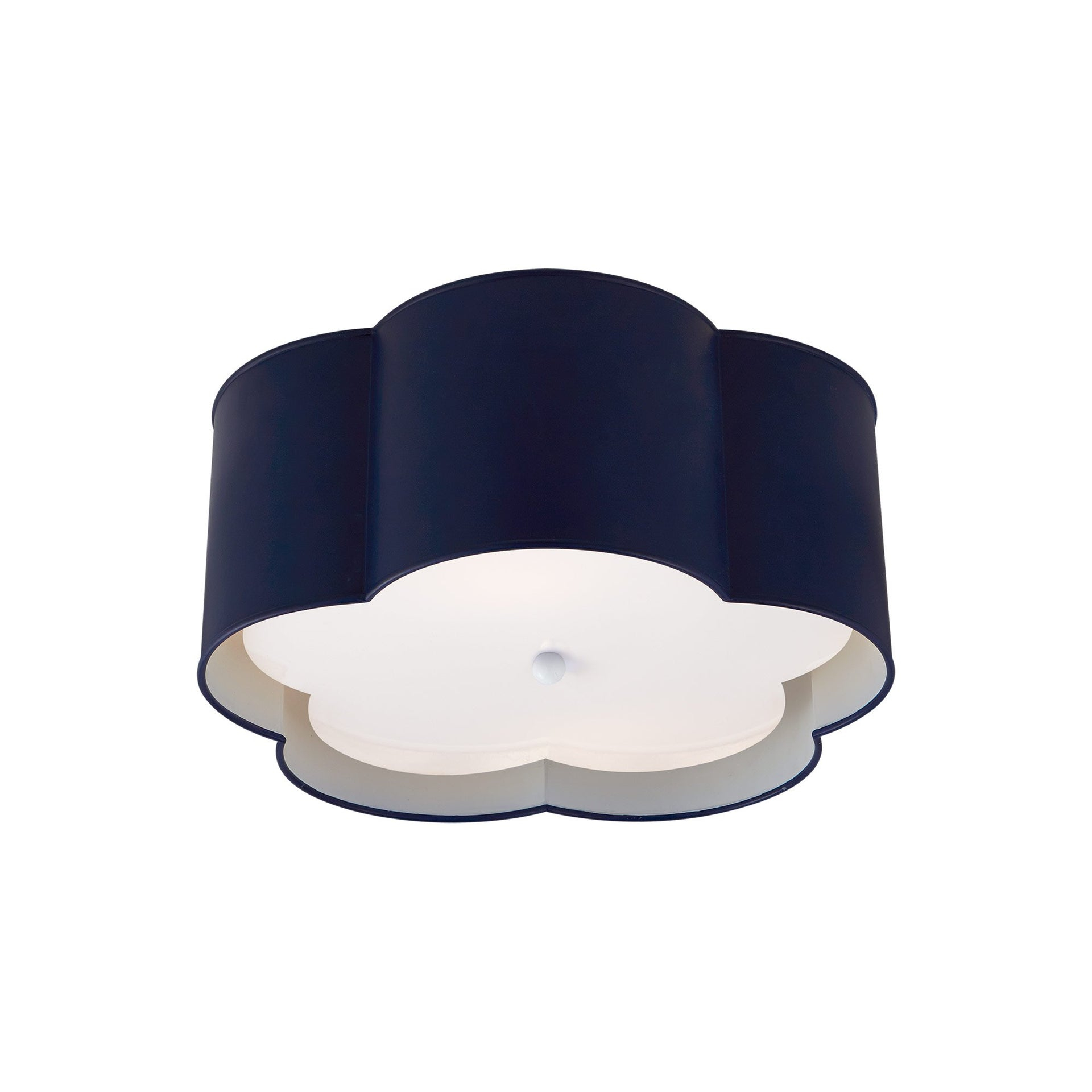 Bryce French Navy and White 2-Light Indoor/Outdoor Flush Mount