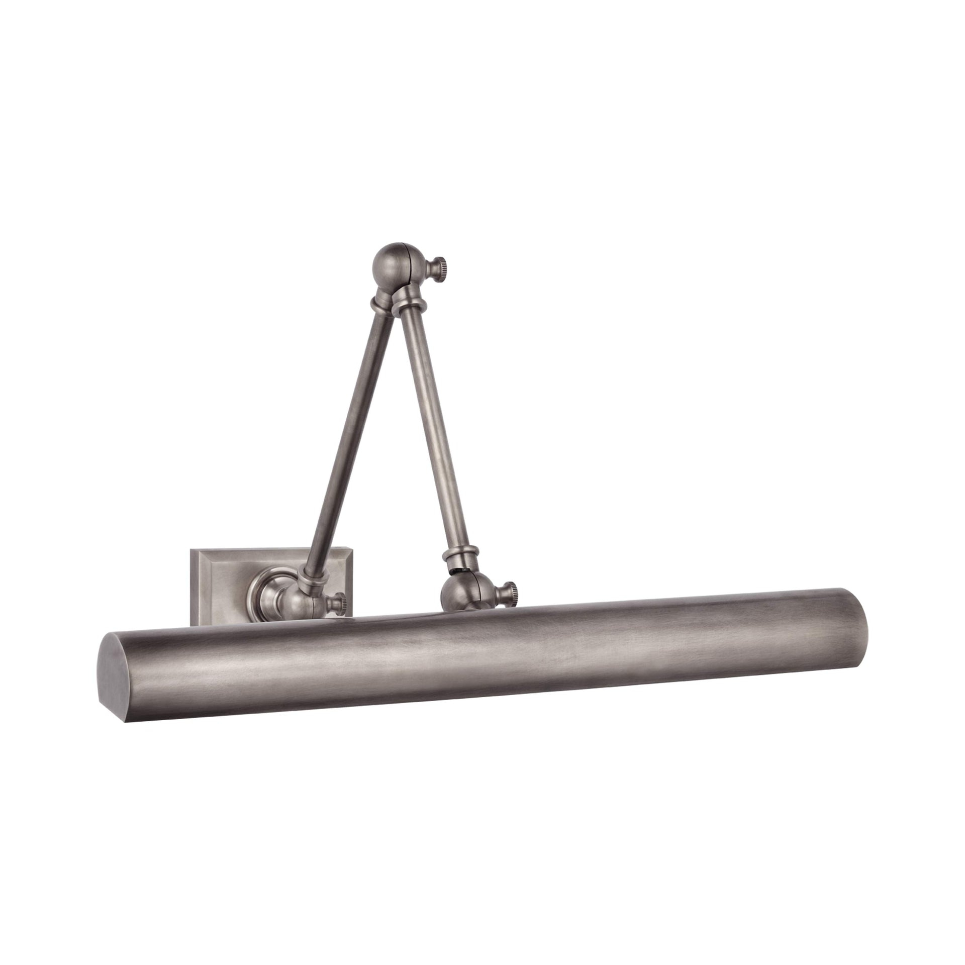 Antique Nickel 18" Double Arm Library Light