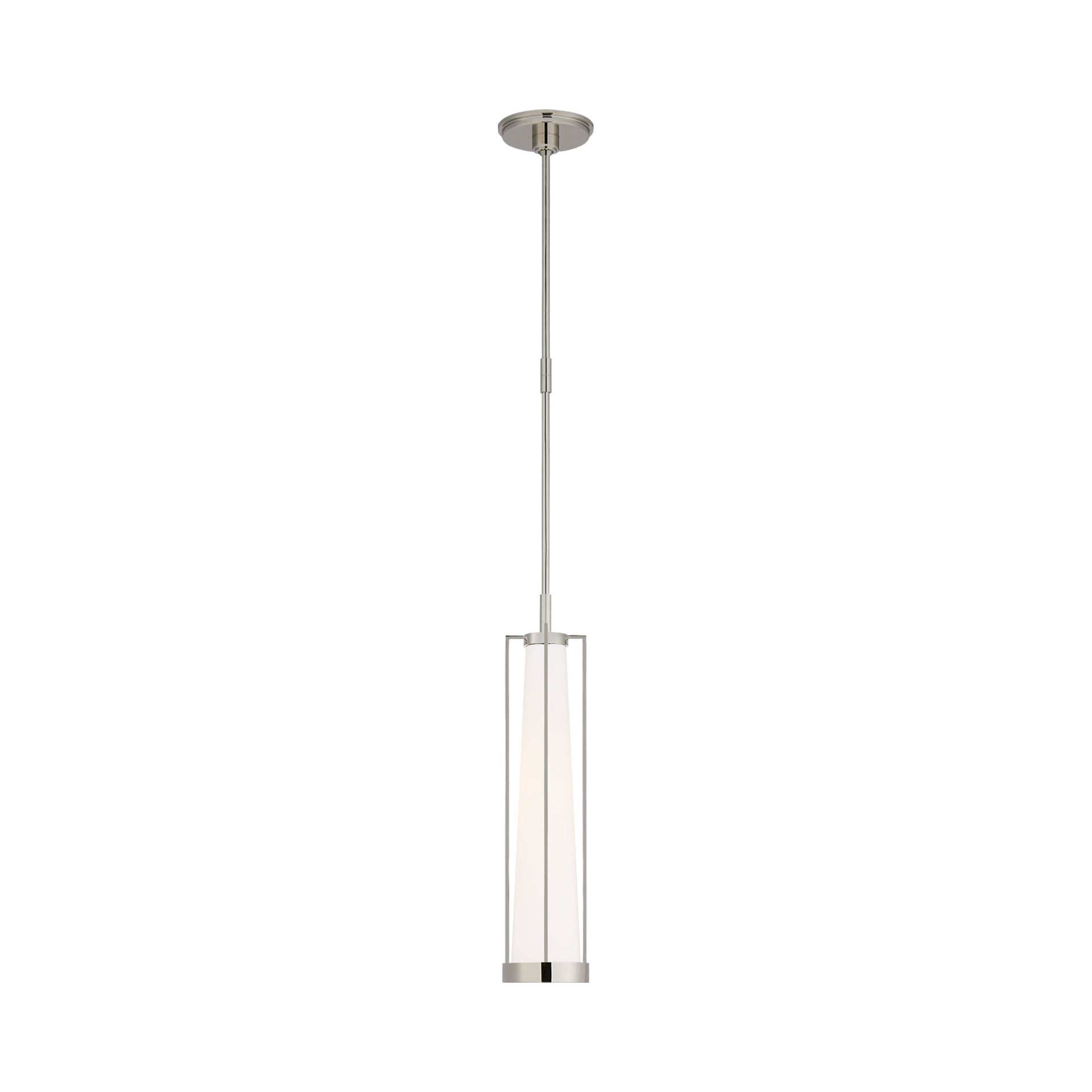 Polished Nickel Mini Pendant with Clear Glass Shade