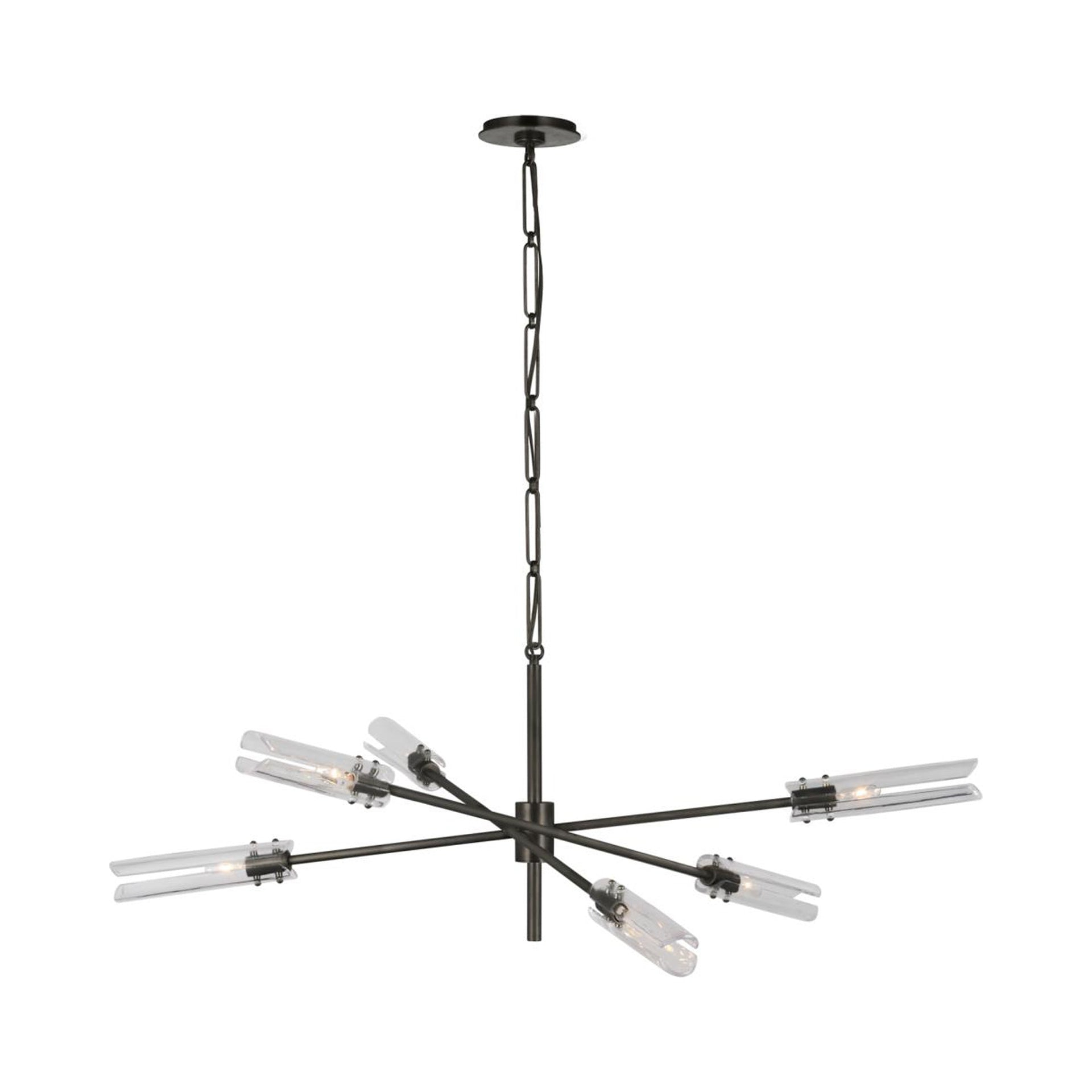 Casoria Grand Bronze 6-Light Chandelier with Crystal Accents