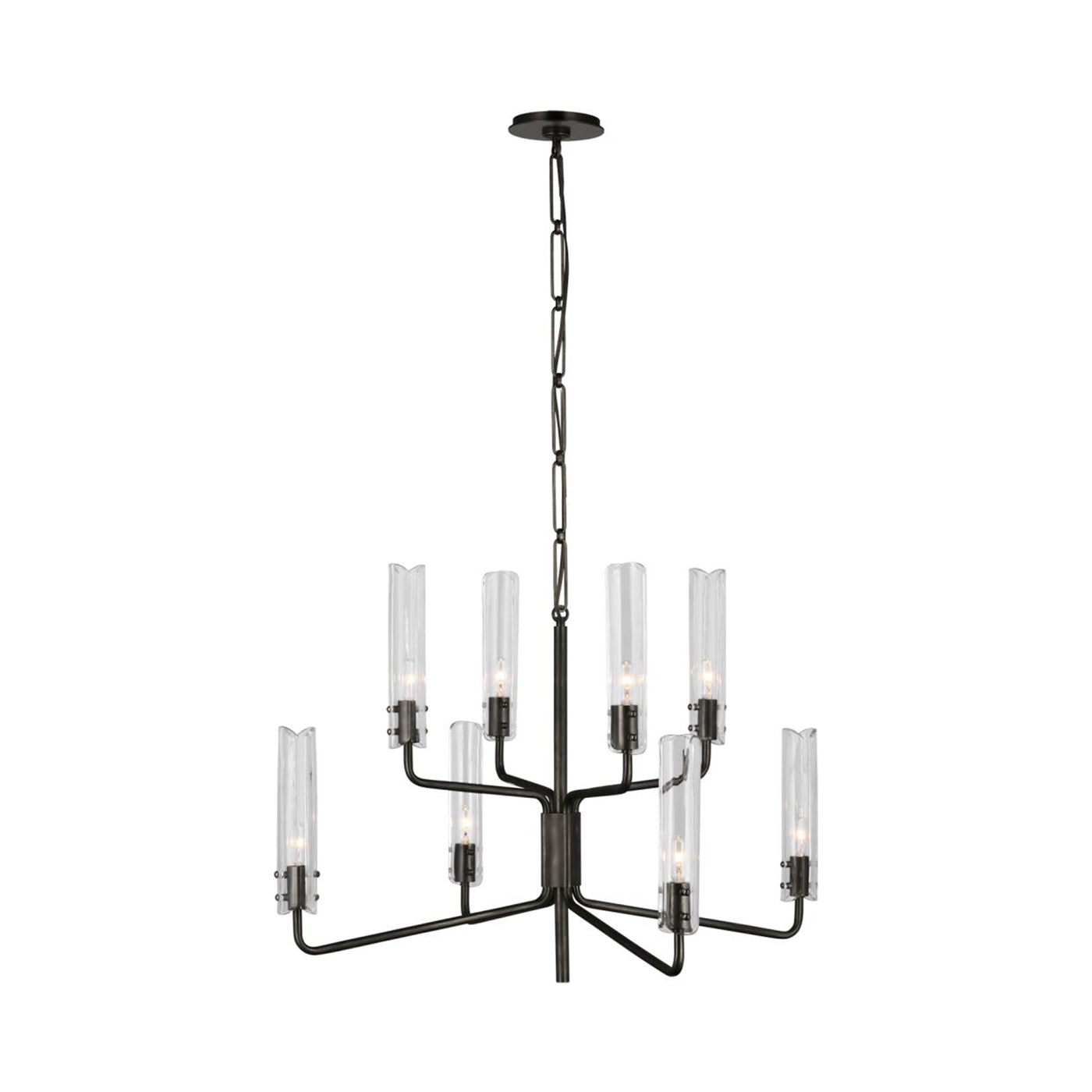 Casoria Bronze Crystal Elegance 8-Light Plug-in Chandelier