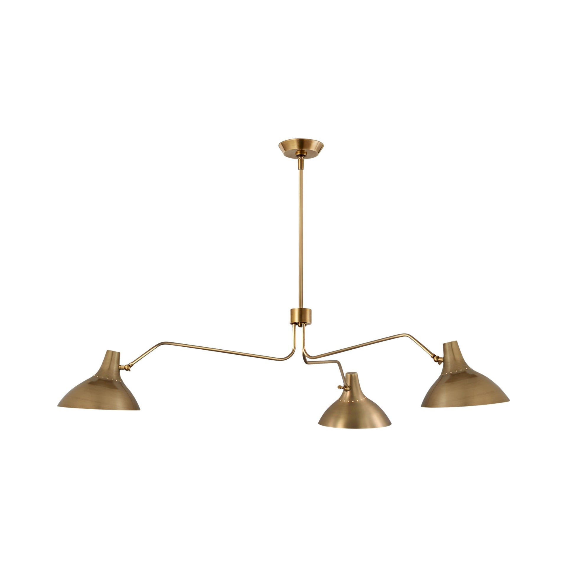 Hand-Rubbed Antique Brass 3-Light Chandelier