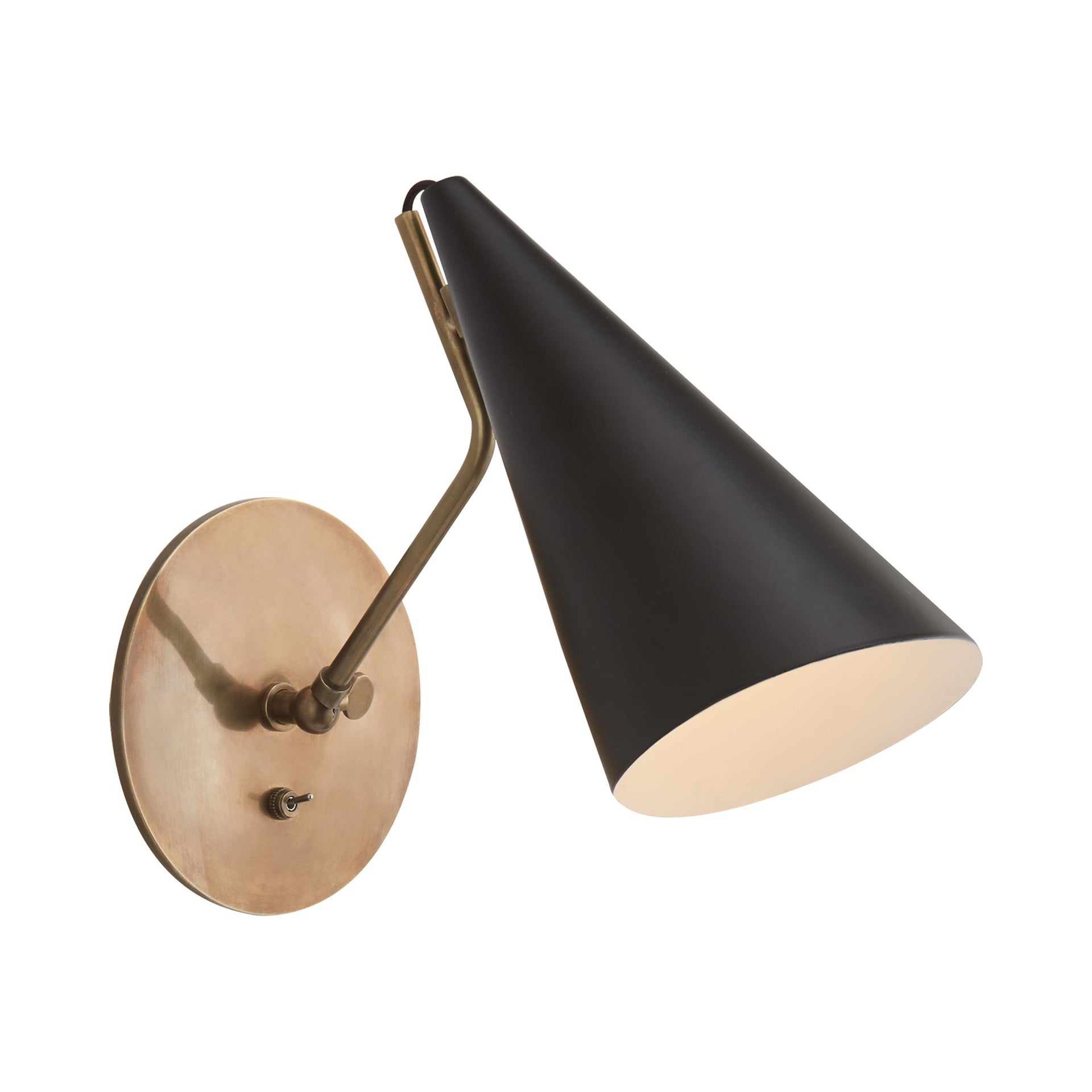 Clemente Black Brass 10.5'' Modern Wall Sconce