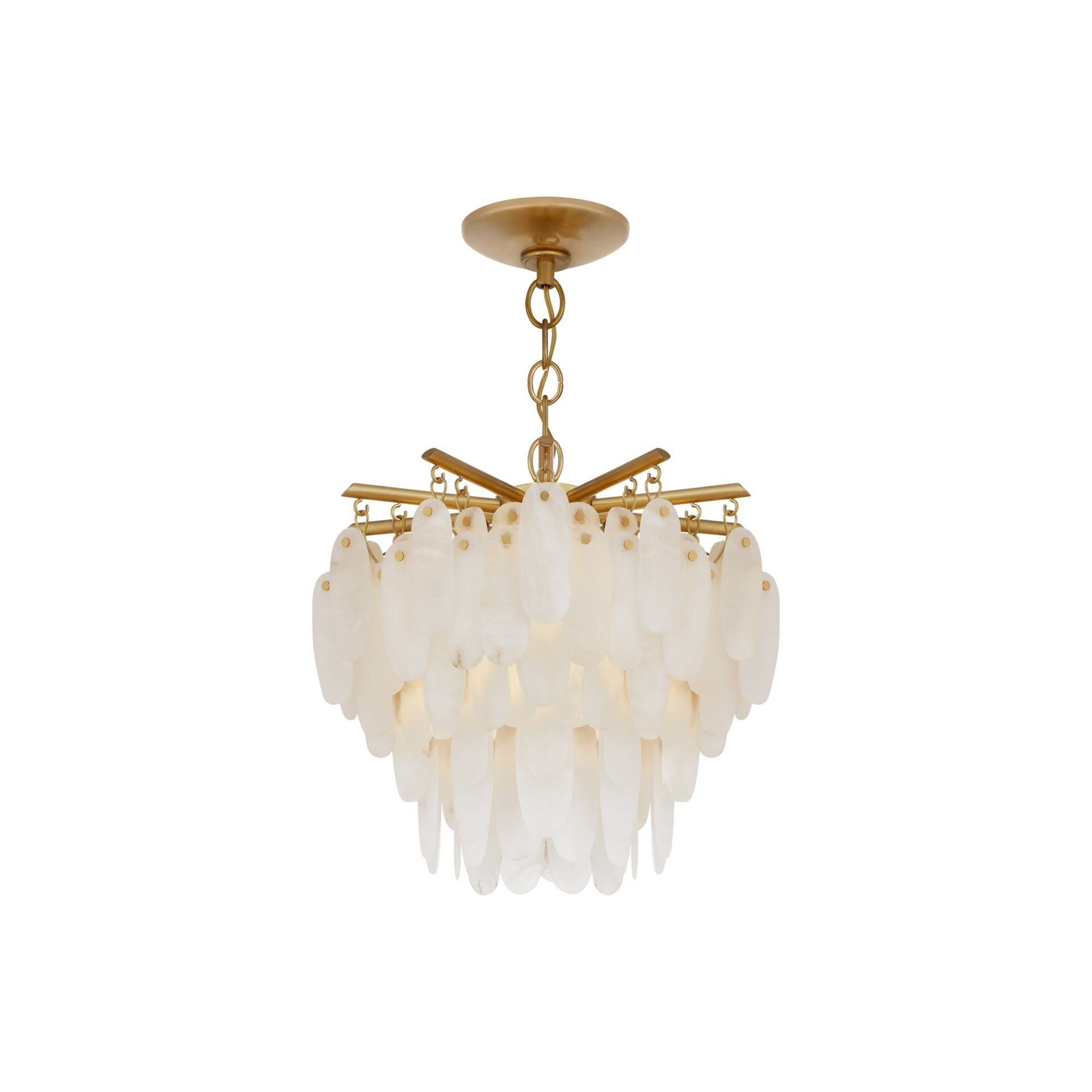 Cora Antique Burnished Brass 5-Light Crystal Chandelier