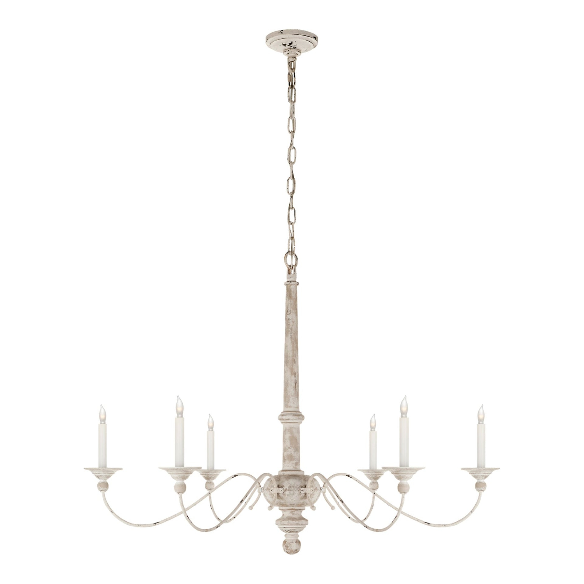 Large White Crystal Candle Chandelier with Plug-in