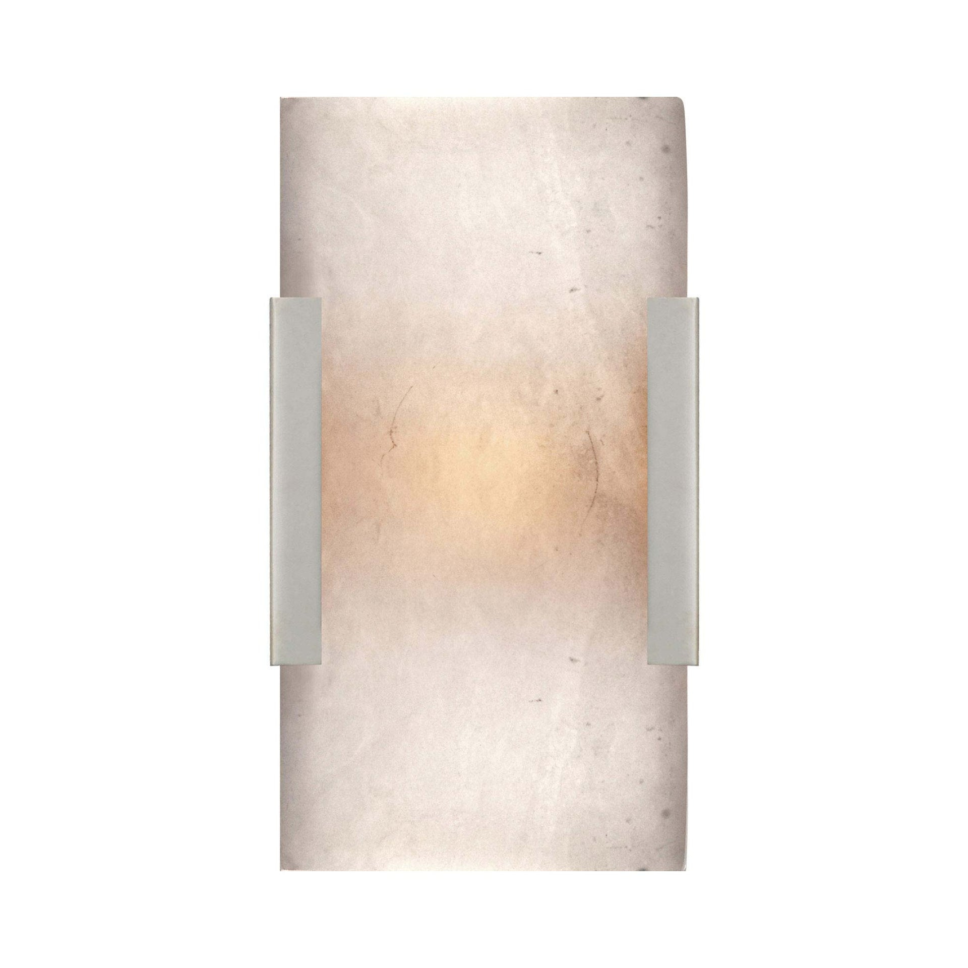 Polished Nickel Outdoor Dimmable Bath Sconce with Alabaster Shade