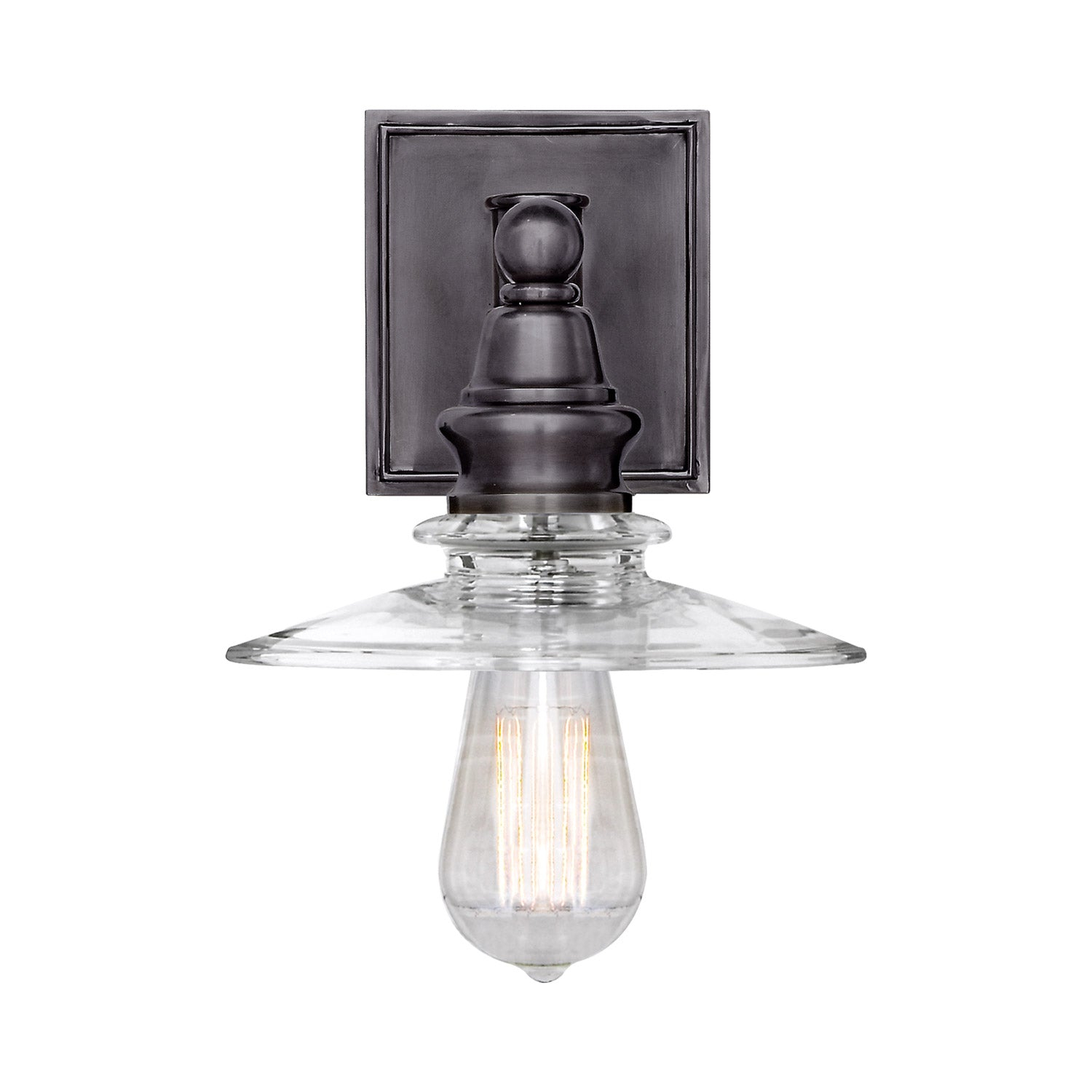 Covington Elegance 12.75" Outdoor Bronze & Black Wall Sconce