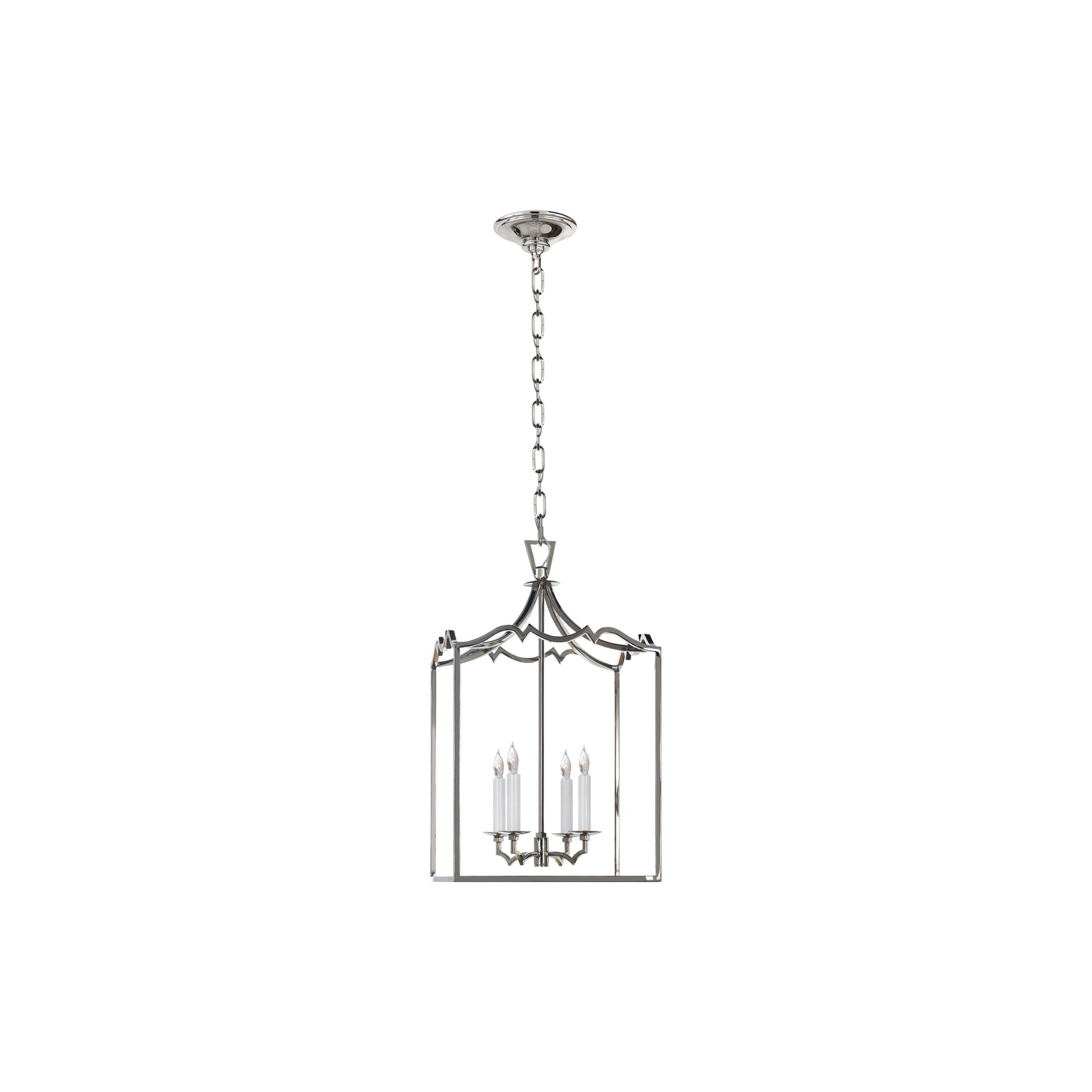 Darlana Polished Nickel 4-Light Indoor/Outdoor Fancy Lantern