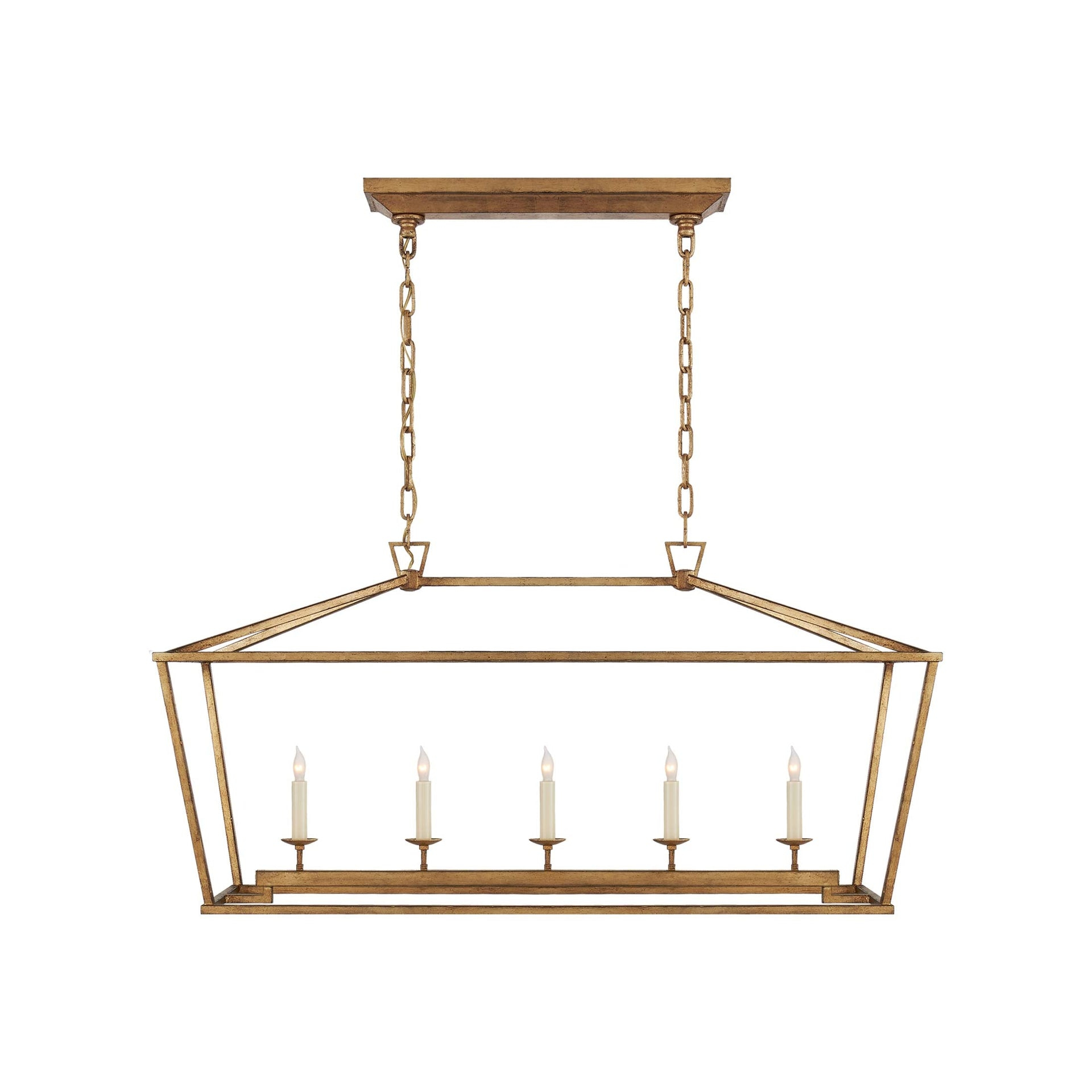 Darlana Gilded Iron 5-Light Linear Island Chandelier