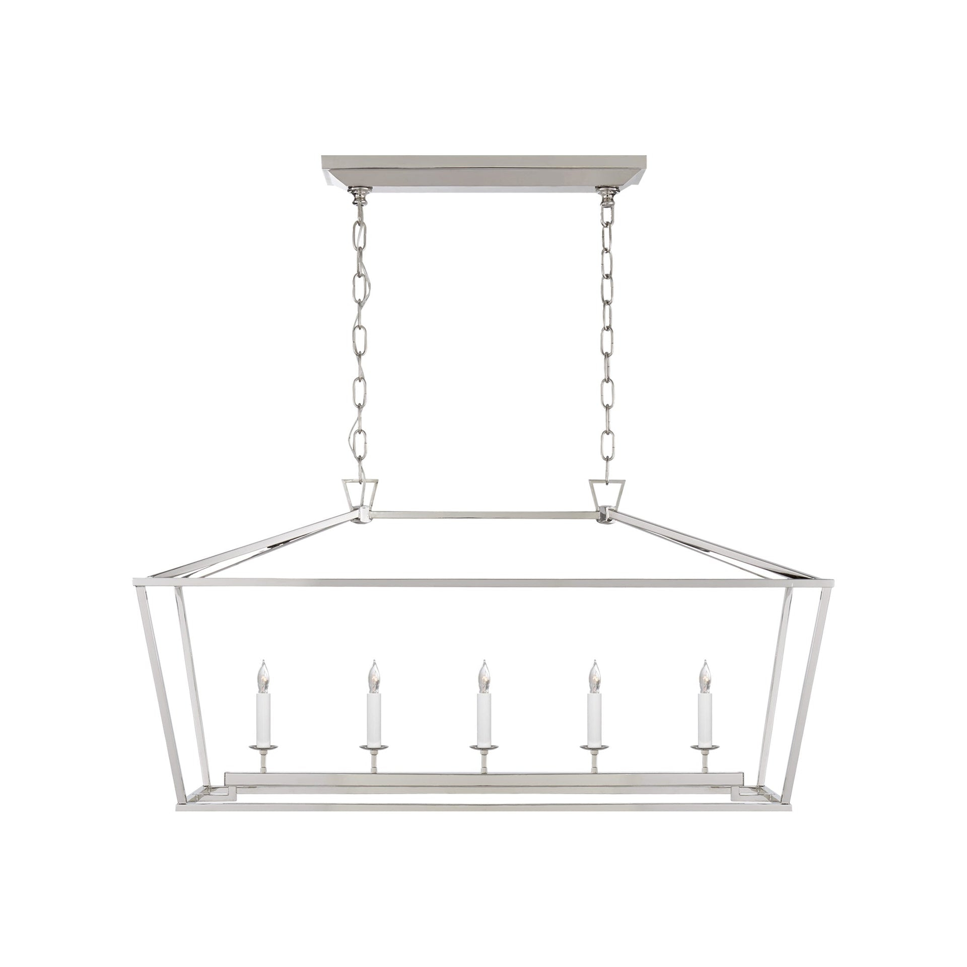 Polished Nickel 5-Light Indoor Linear Chandelier