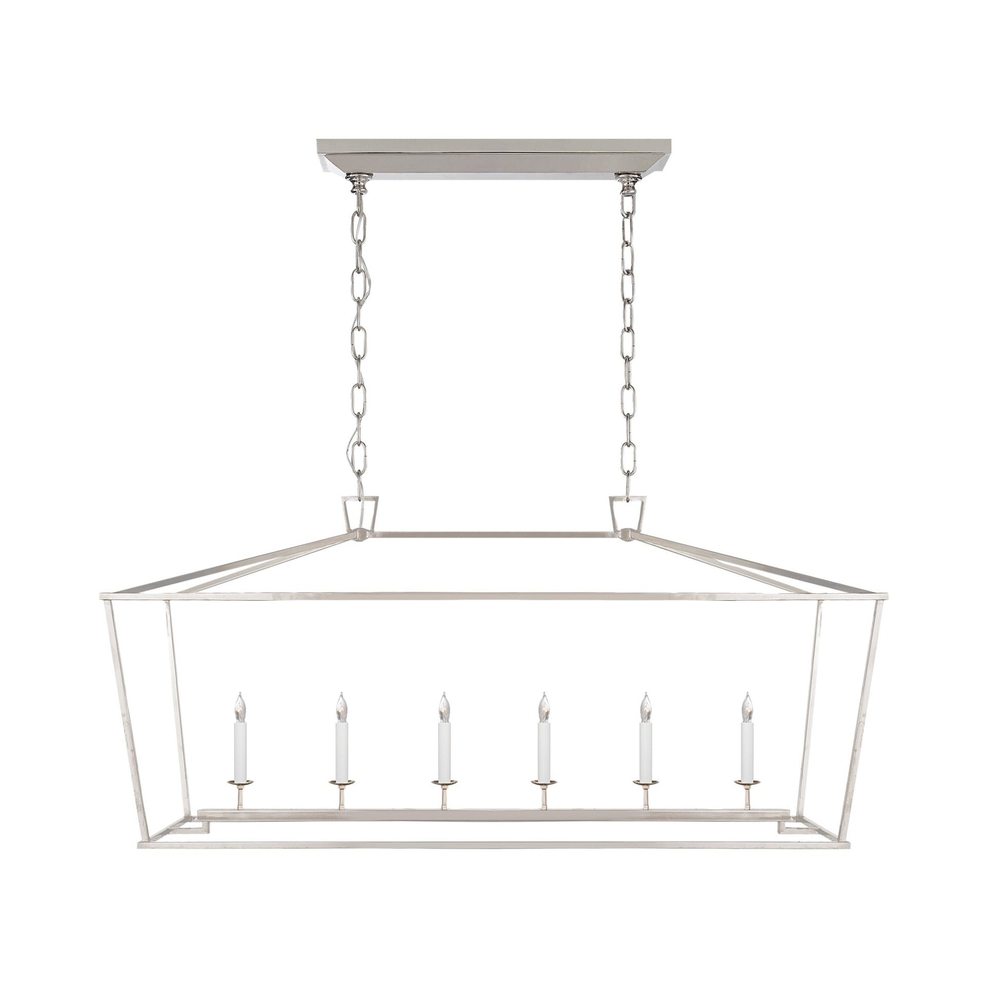 Elegant Darlana 54" Polished Nickel Linear Island Light