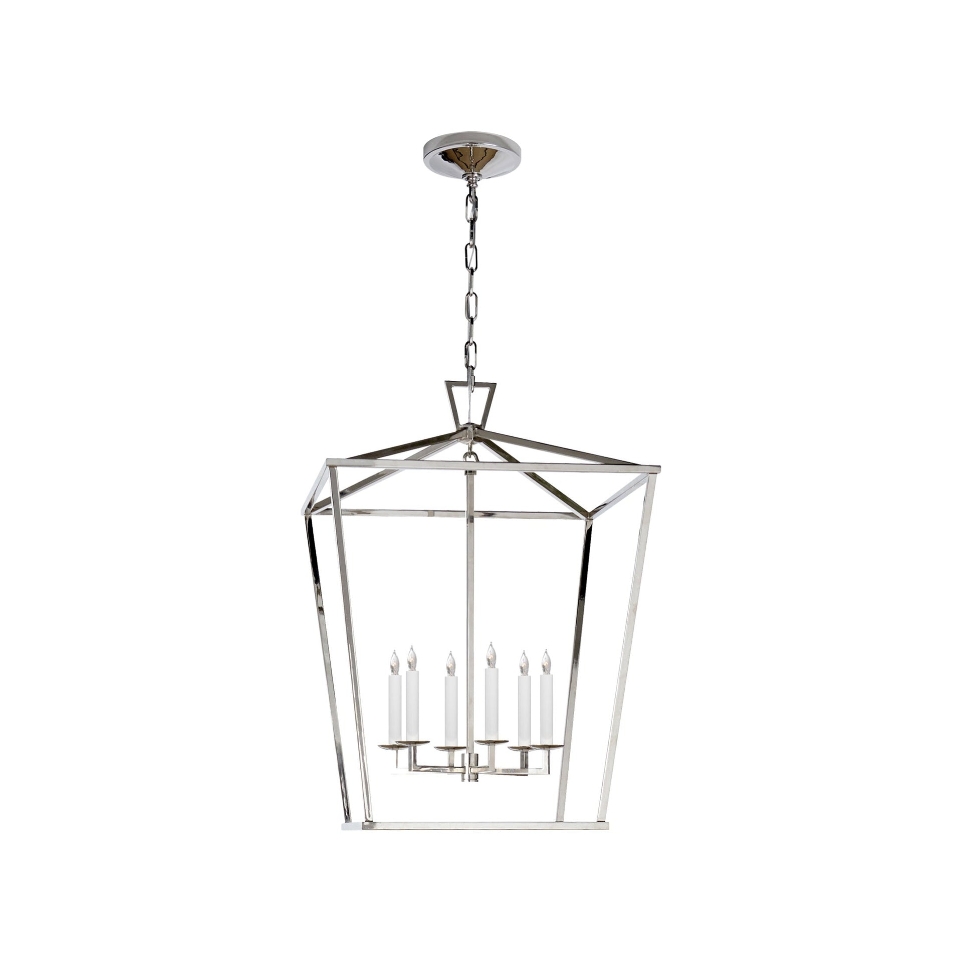 Darlana Polished Nickel 6-Light Indoor/Outdoor Chandelier