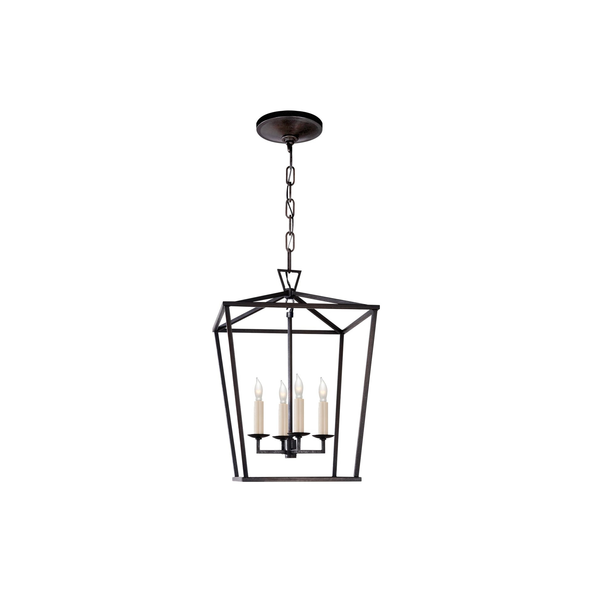 Darlana Aged Iron Open-Cage 4-Light Chandelier