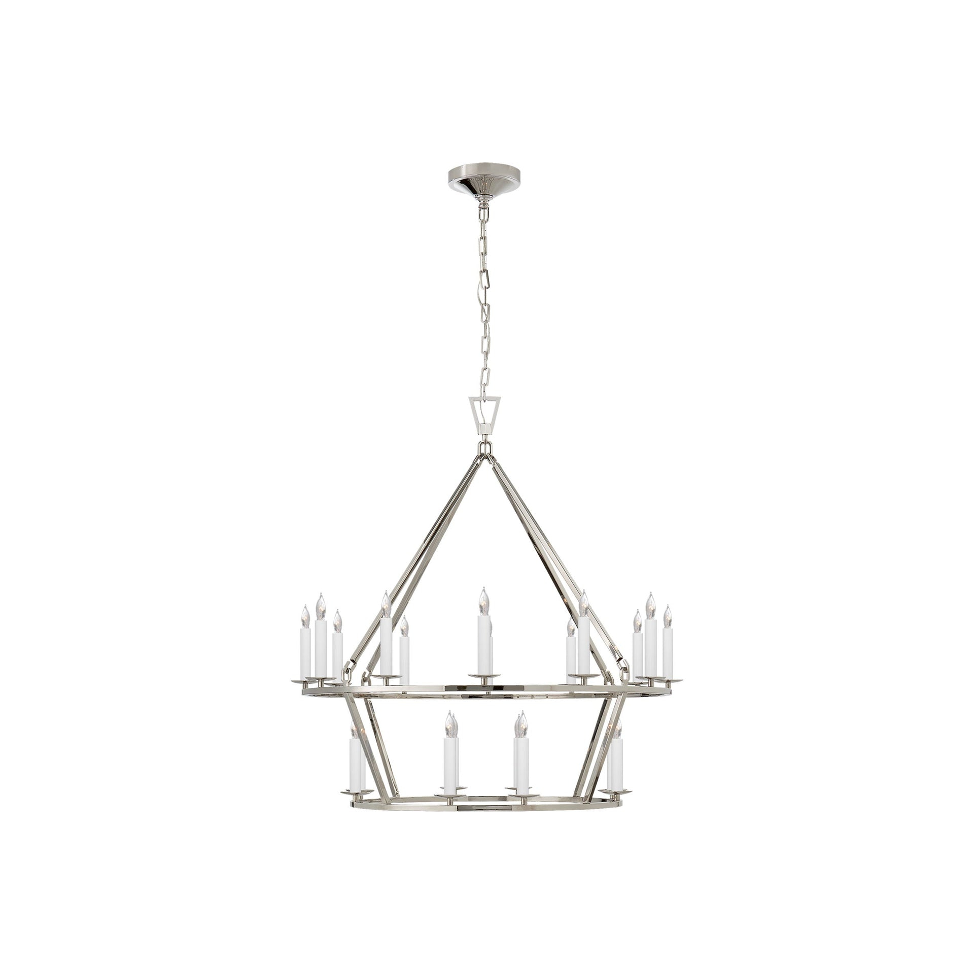 Darlana Polished Nickel Crystal Elegance 20-Light Chandelier
