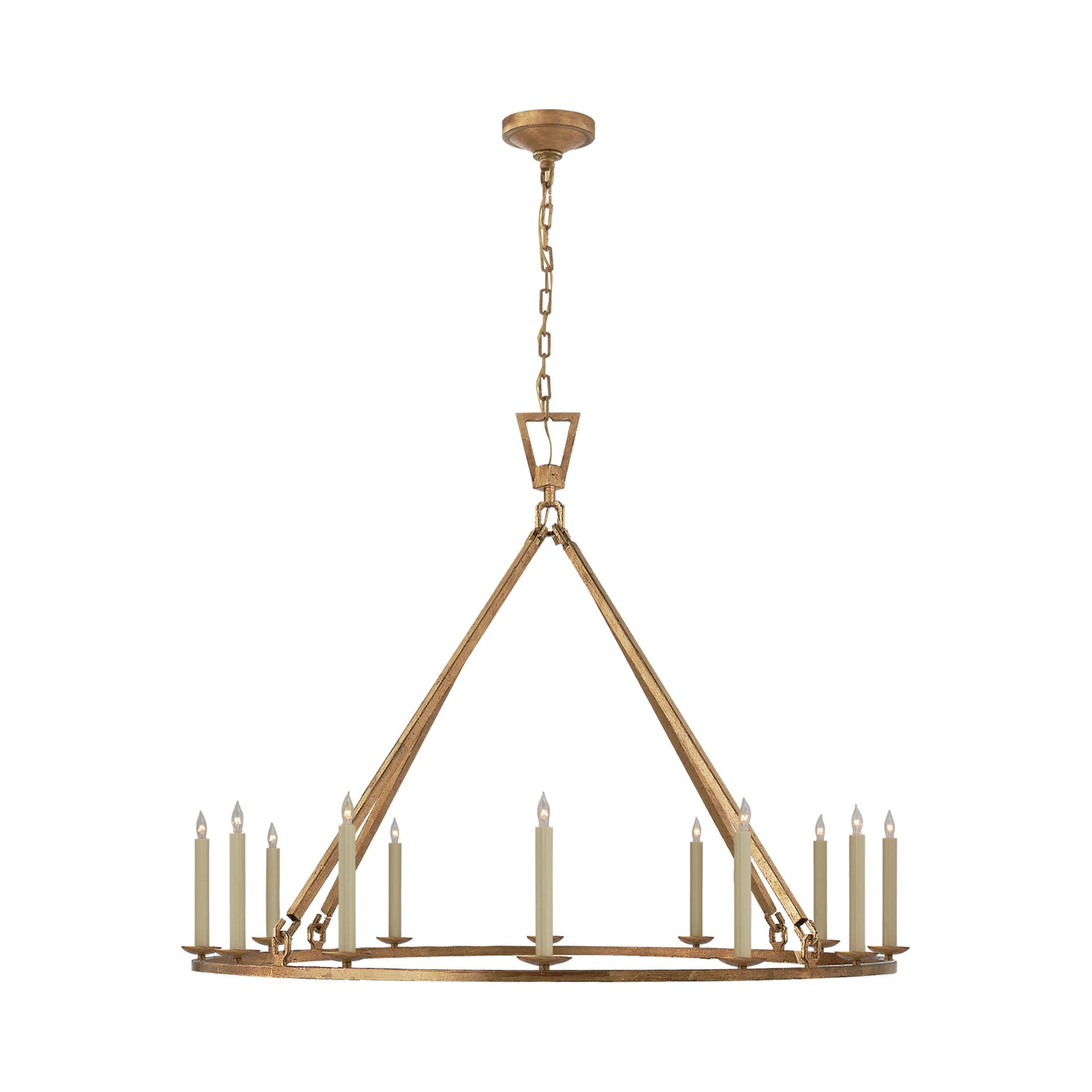 Elegant Darlana 12-Light Nickel & Crystal Chandelier, 38.75" H