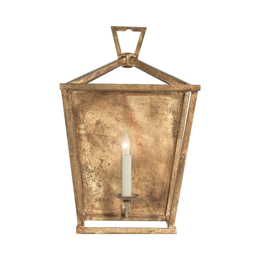 17" Nickel White Dimmable Lantern Sconce