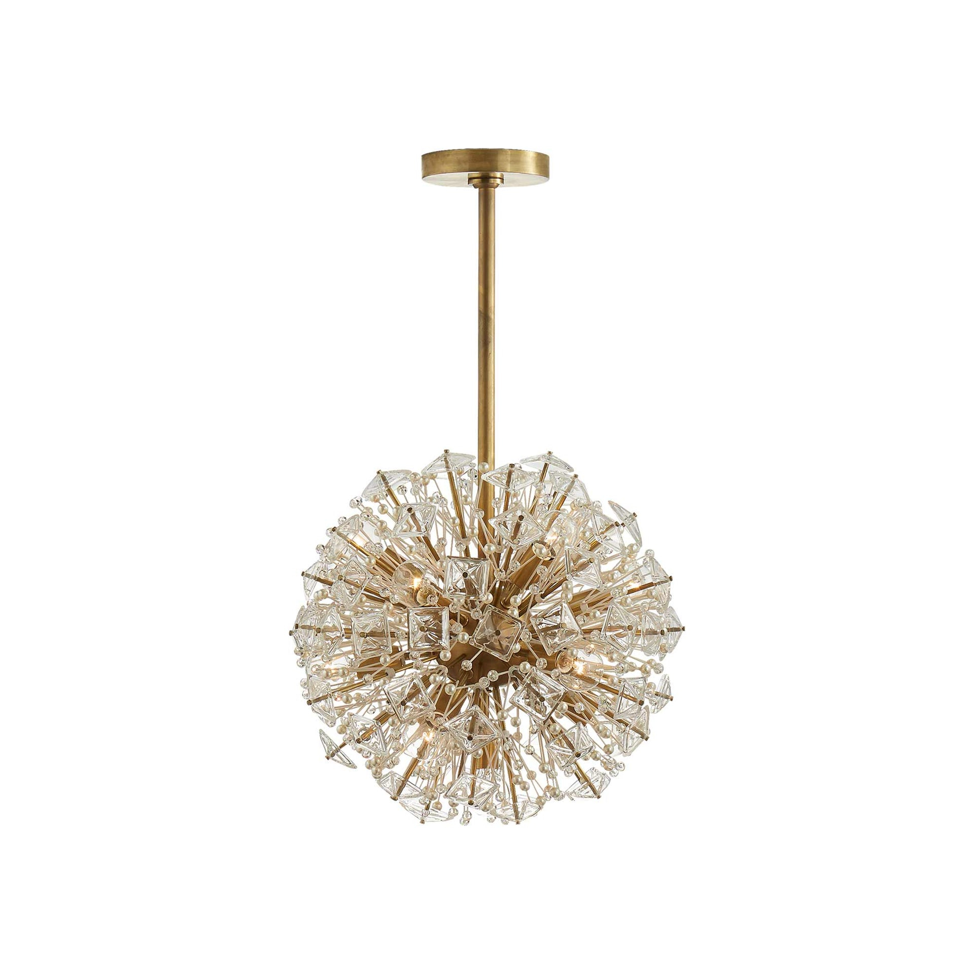 Kate Spade New York 17" Brass Orb Sputnik Chandelier with Glass Detail