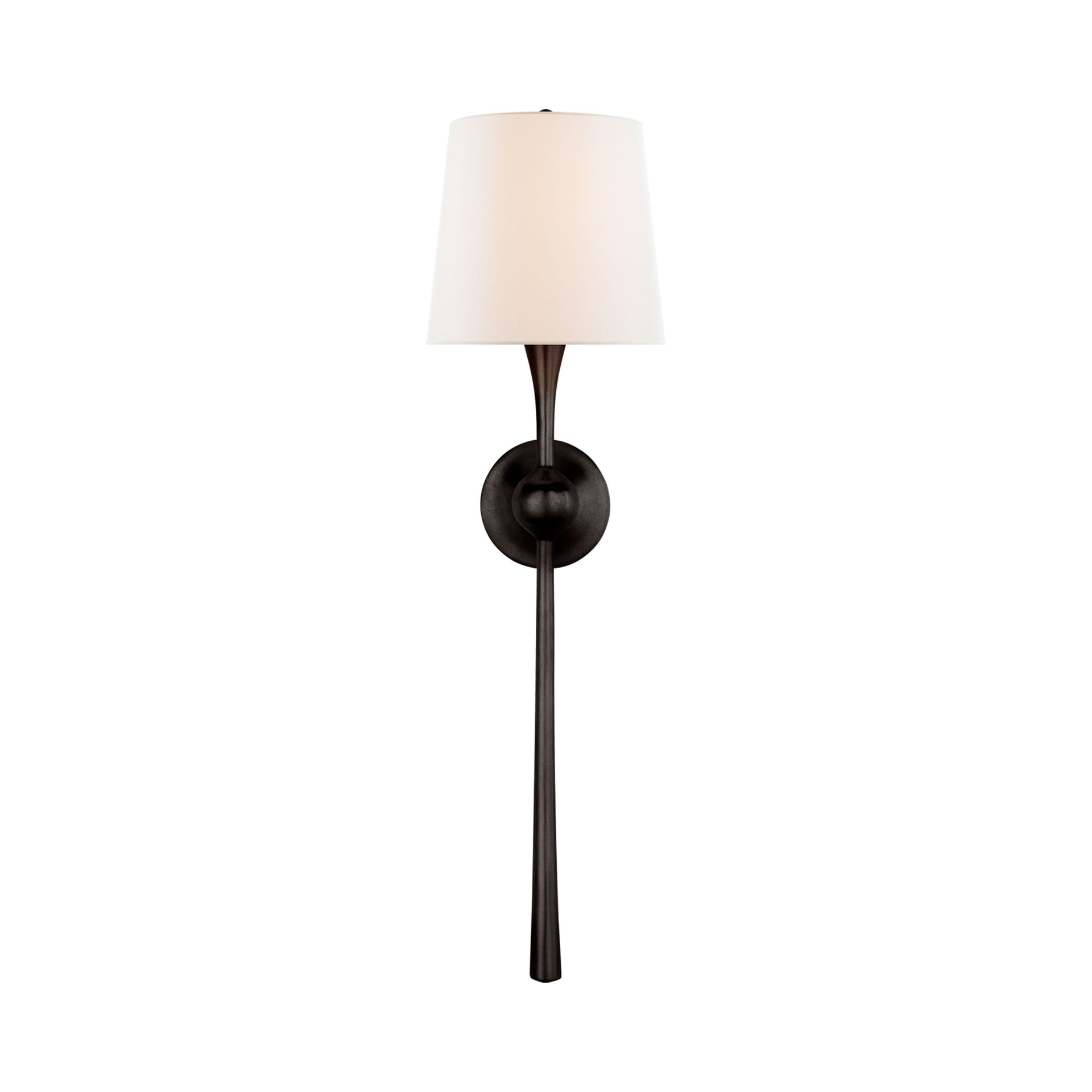 Elegant Dimmable 27" Silver and Black Direct-Wired Sconce