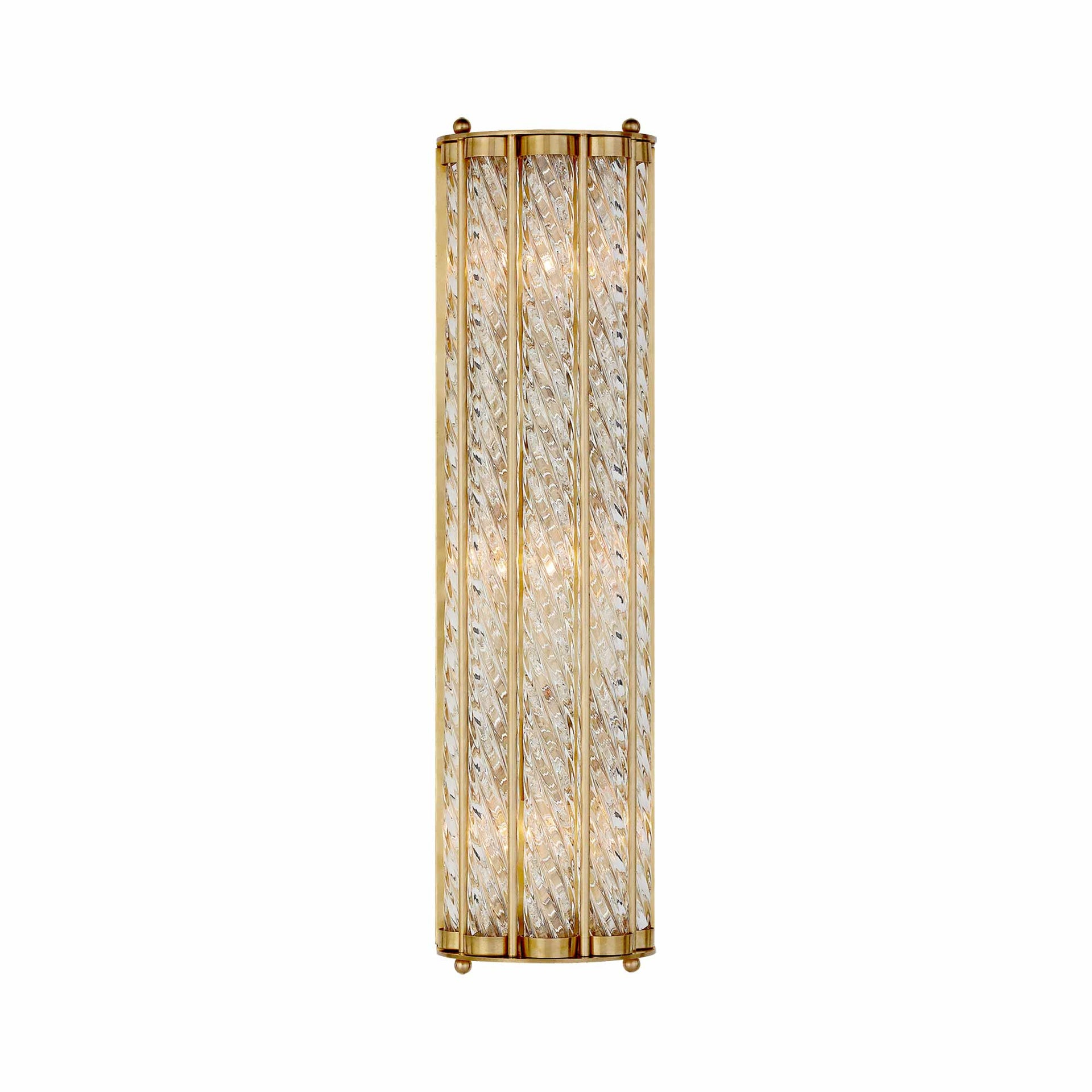 Eaton Antique Brass Dimmable Direct Wired Sconce, 21 in Height