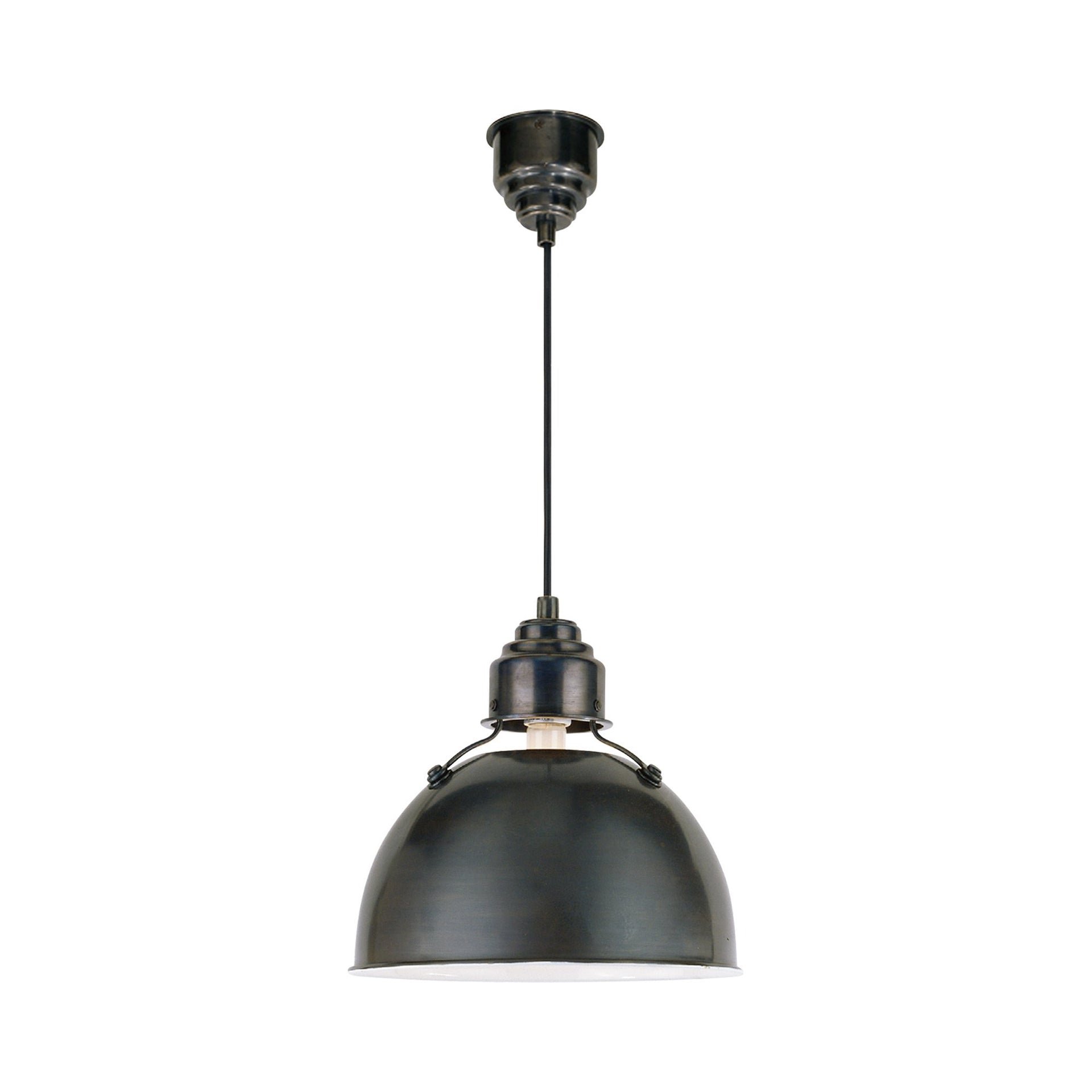 Bronze 12" Crystal LED Bowl Pendant Light